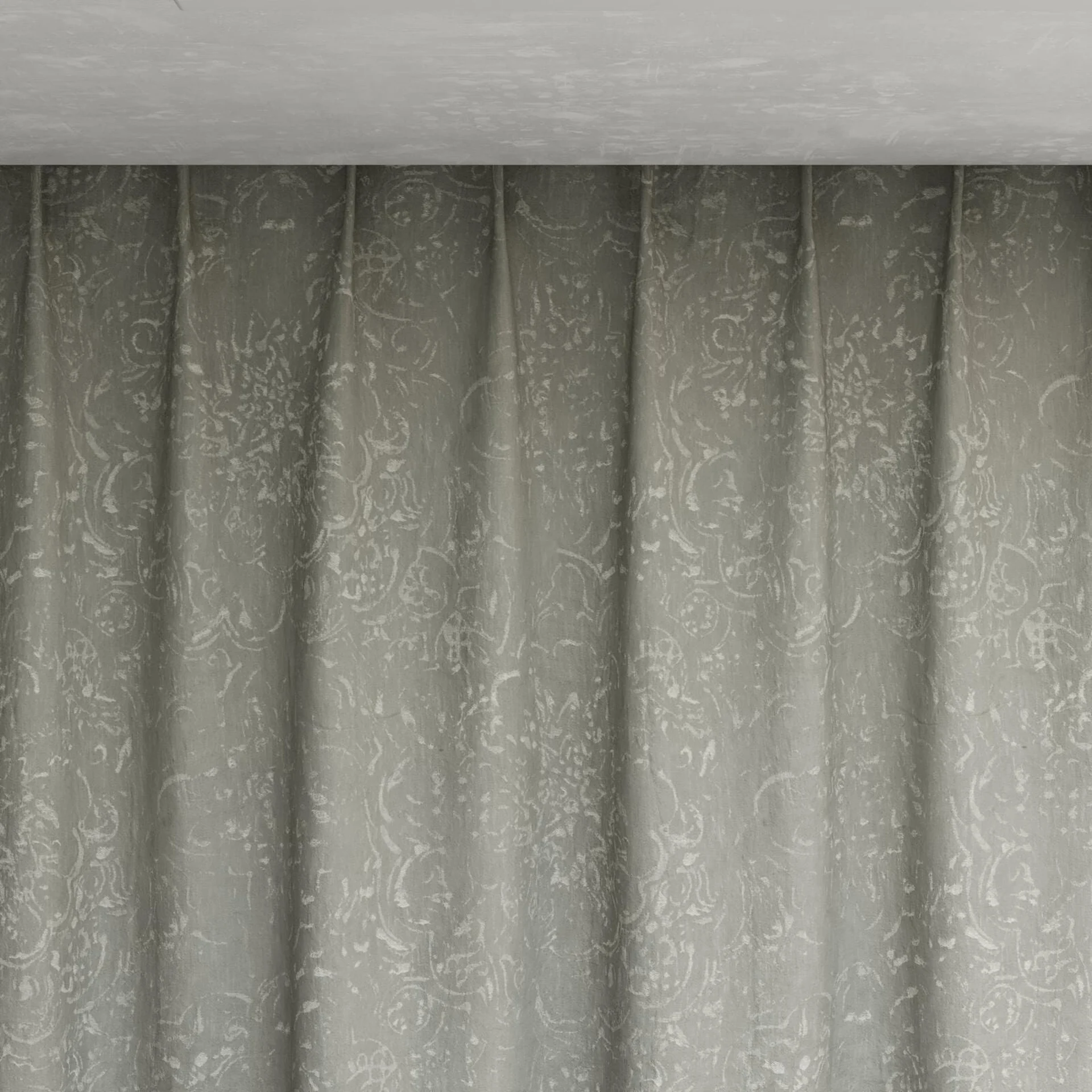 Top view of Azulejo Mineral, pinch pleat