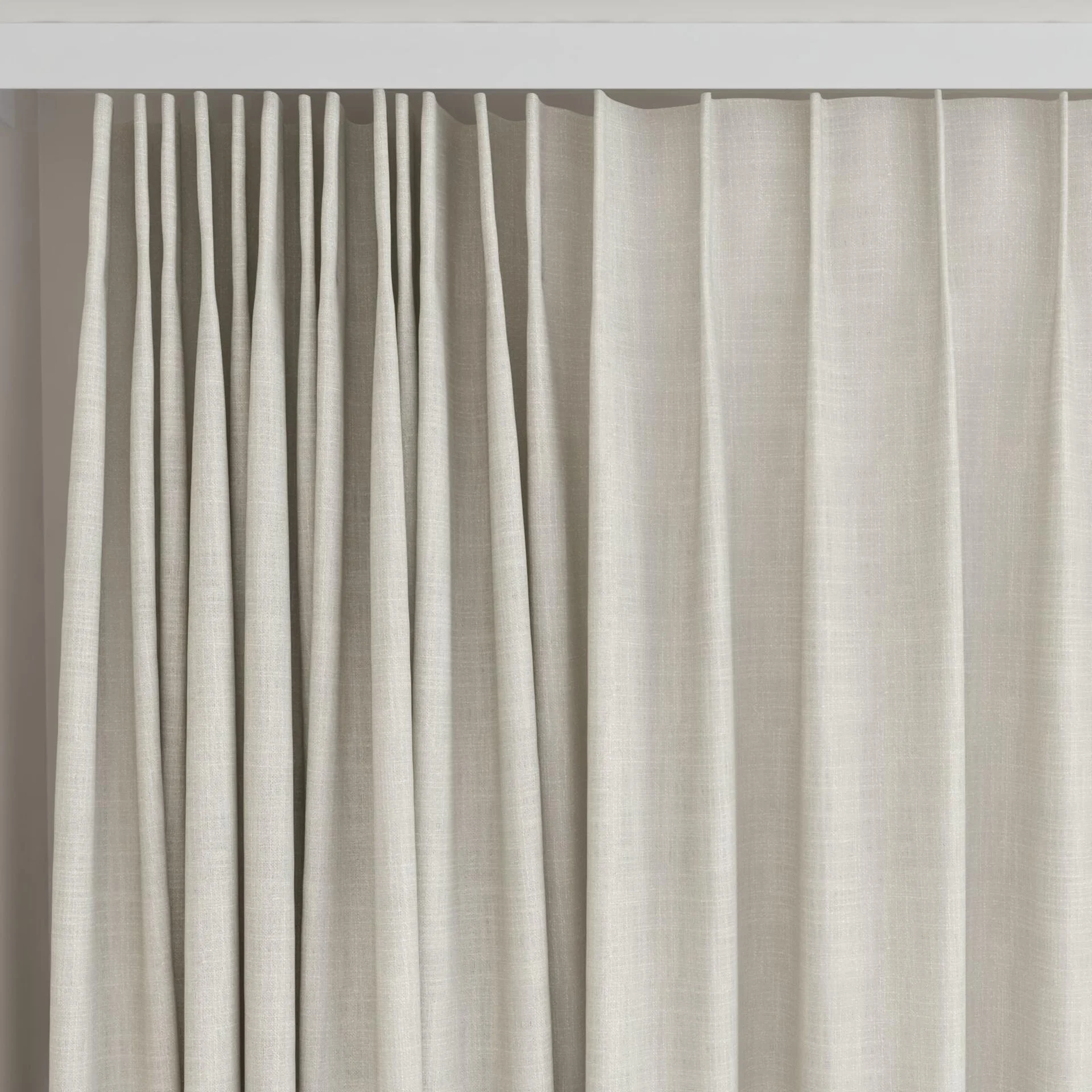 Top view of Release Dune, on curtain rail