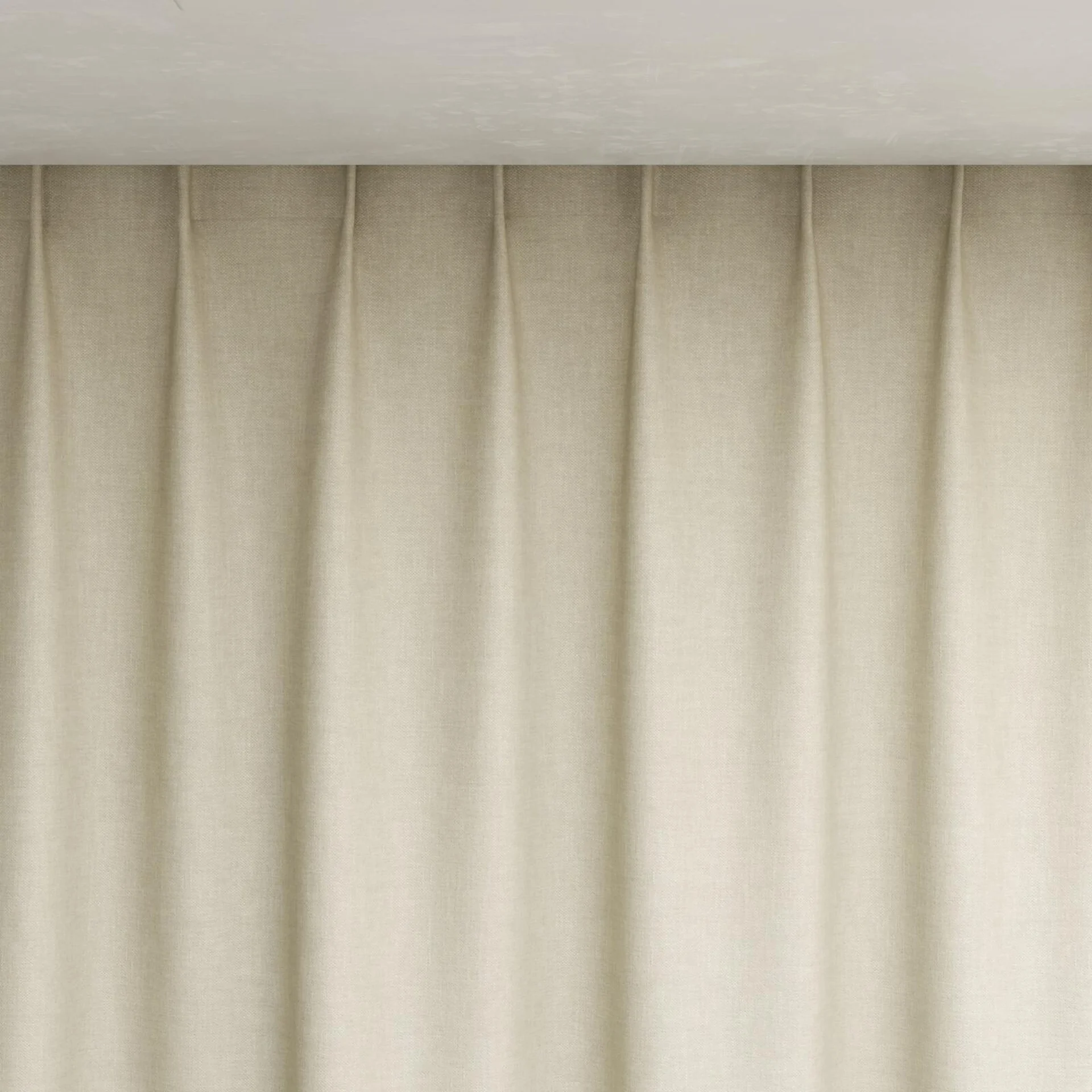 Top view of Perfecto Natural, pinch pleat