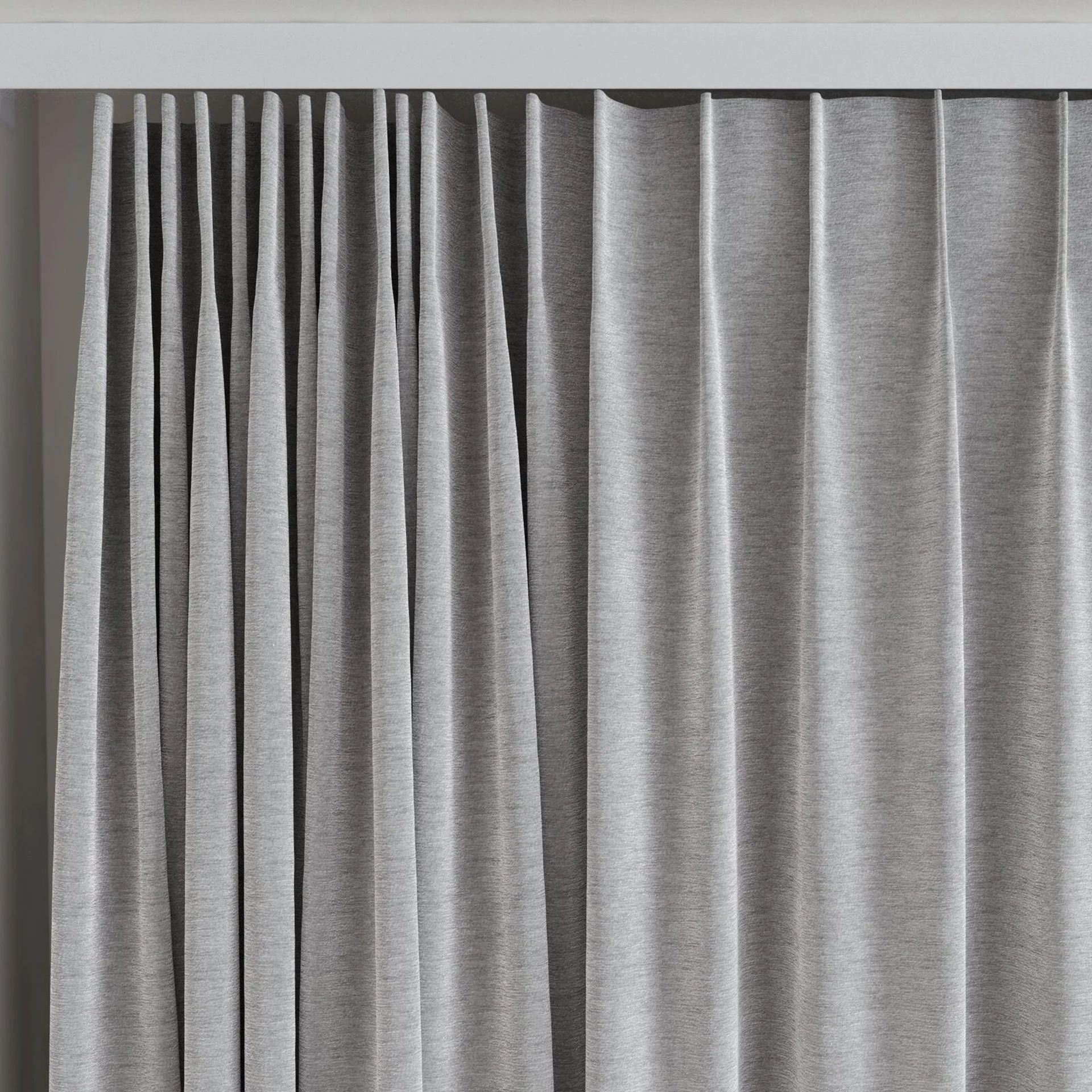 Top view of Geneva Aluminium, on curtain rail