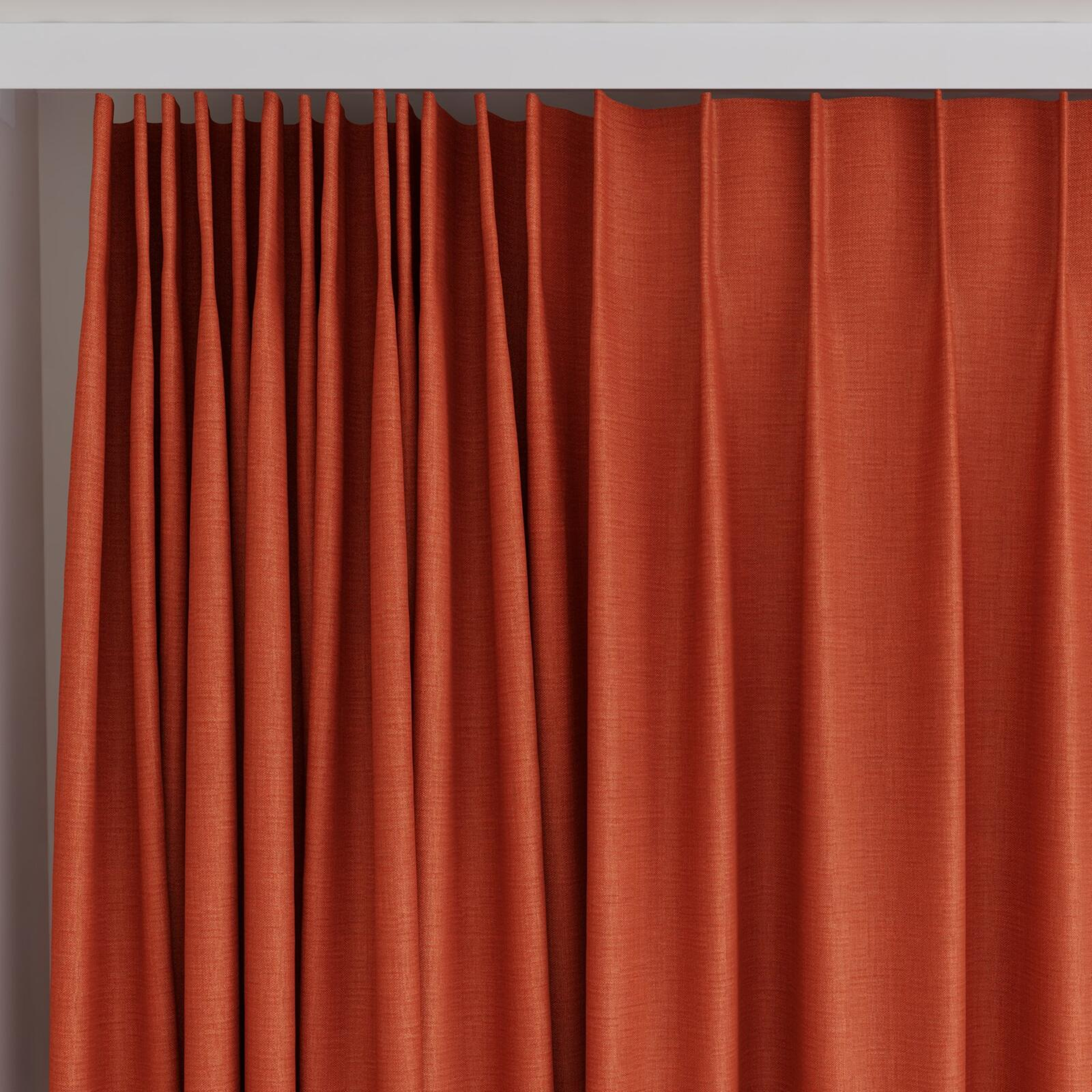 Top view of Loci Dim Out Ember, on curtain rail