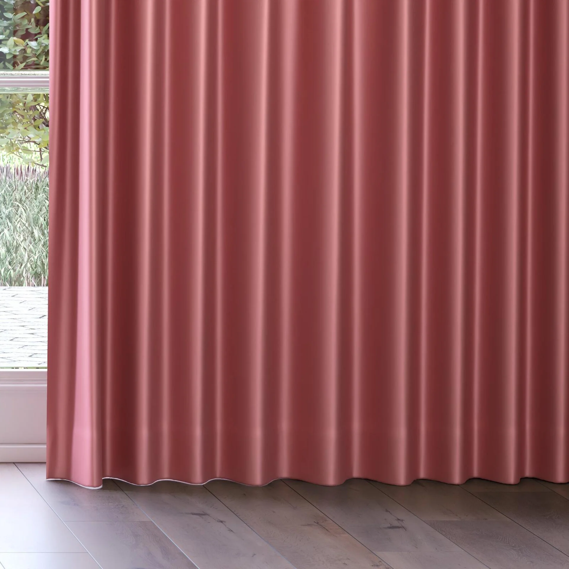 Bottom view of North Face Blossom, on curtain rail