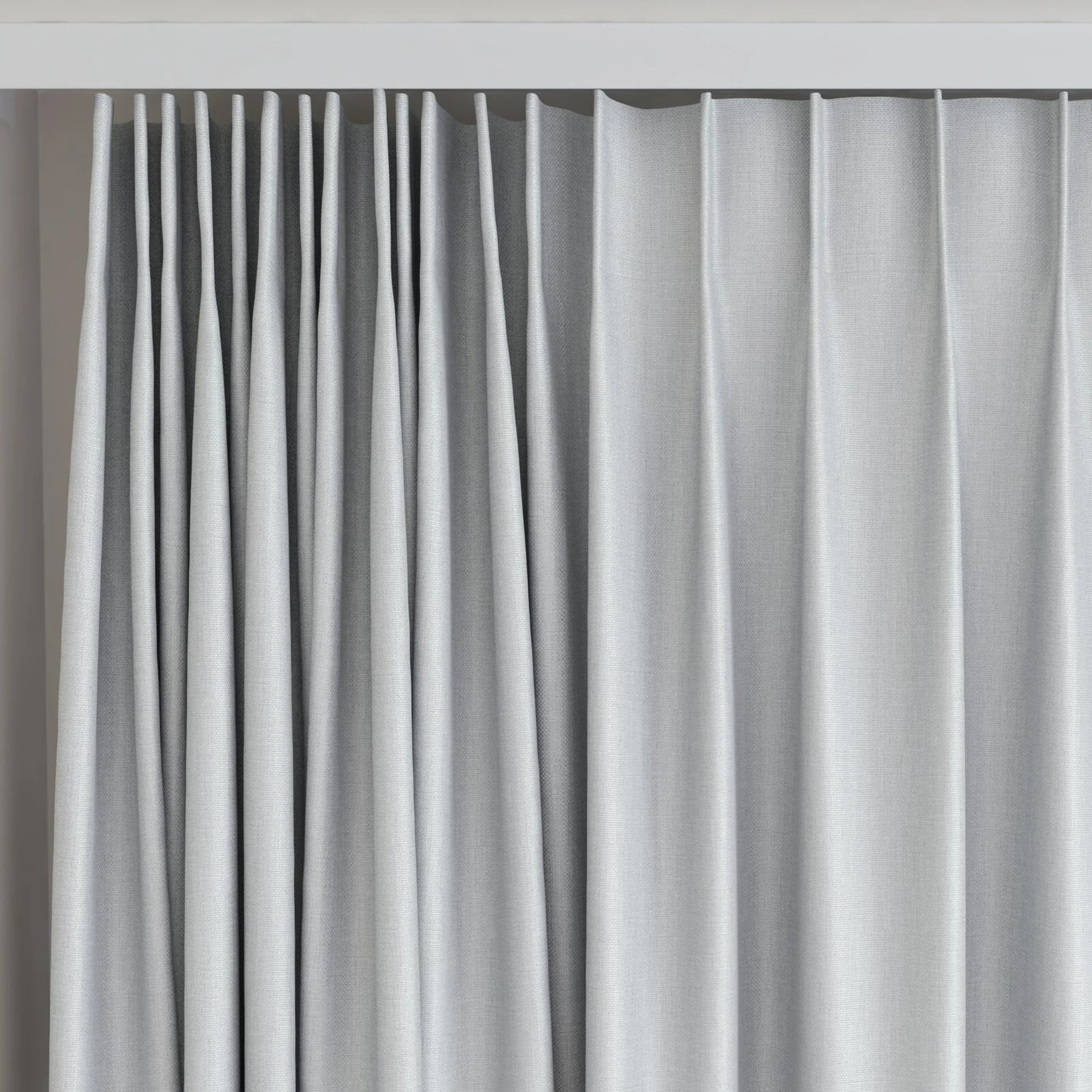 Top view of Matrix FR Fog, on curtain rail