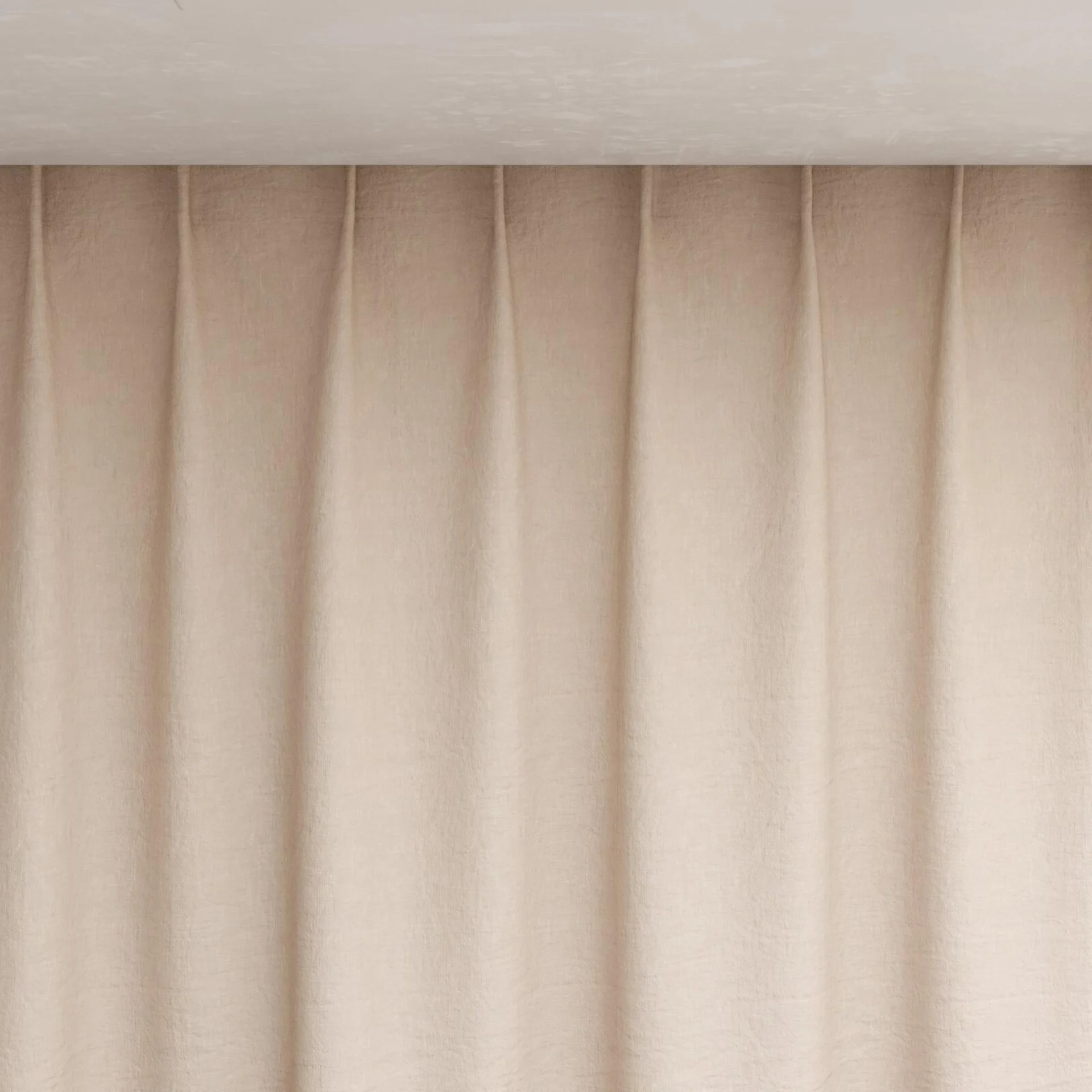 Top view of Obi Stonewash Peach, pinch pleat