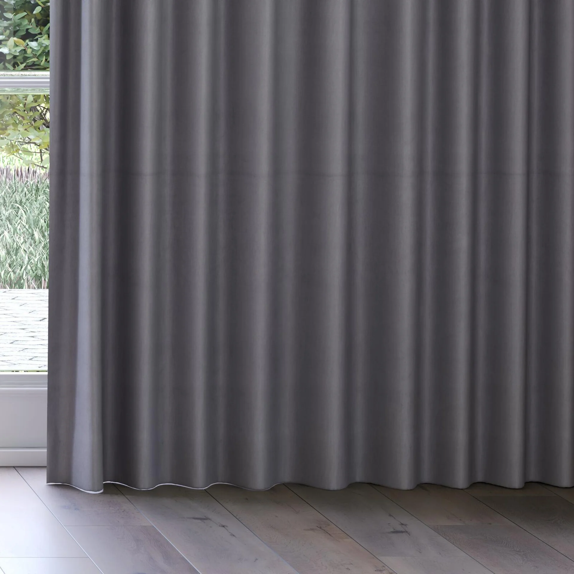 Bottom view of Warlock Aluminium, on curtain rail