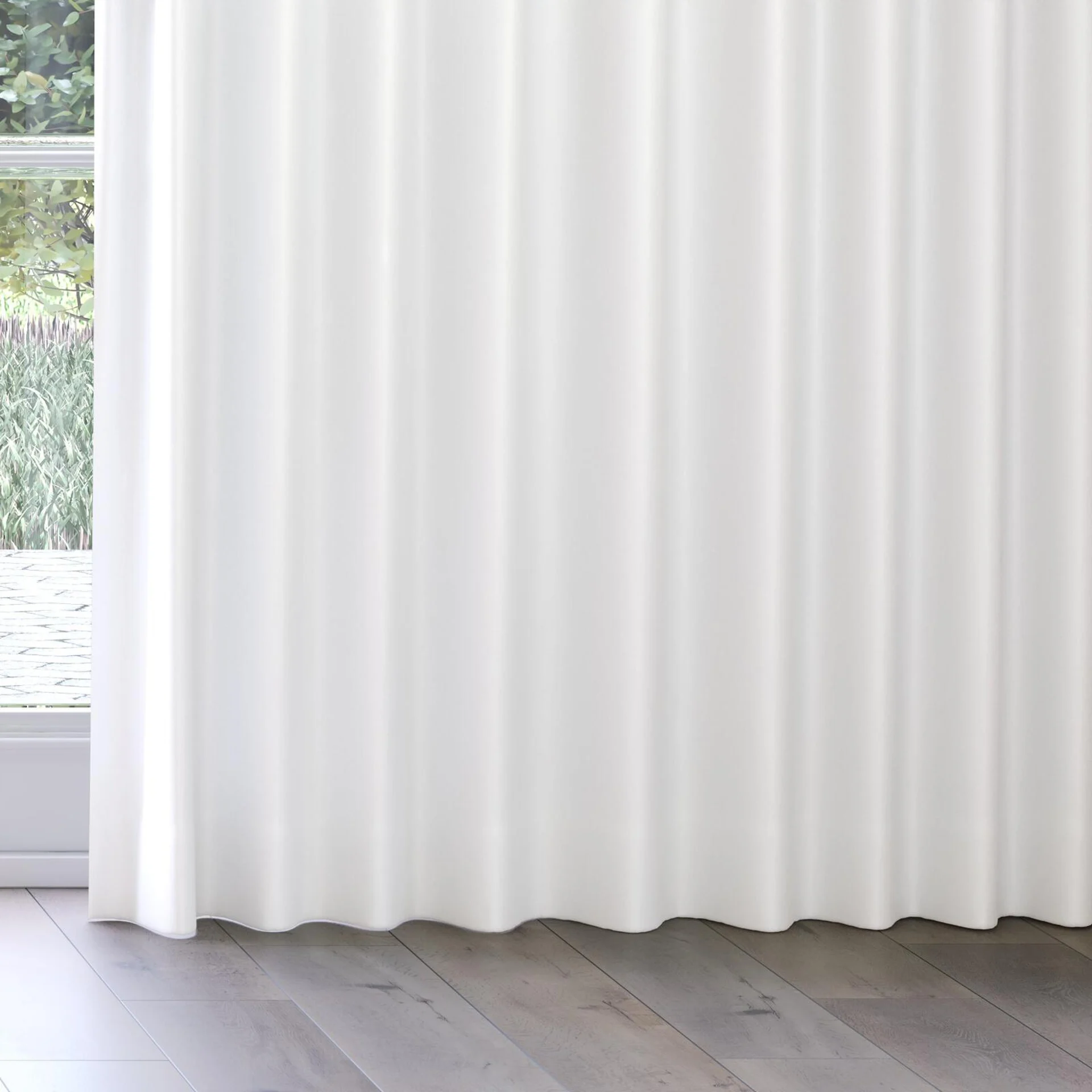 Bottom view of Grove Champagne, on curtain rail