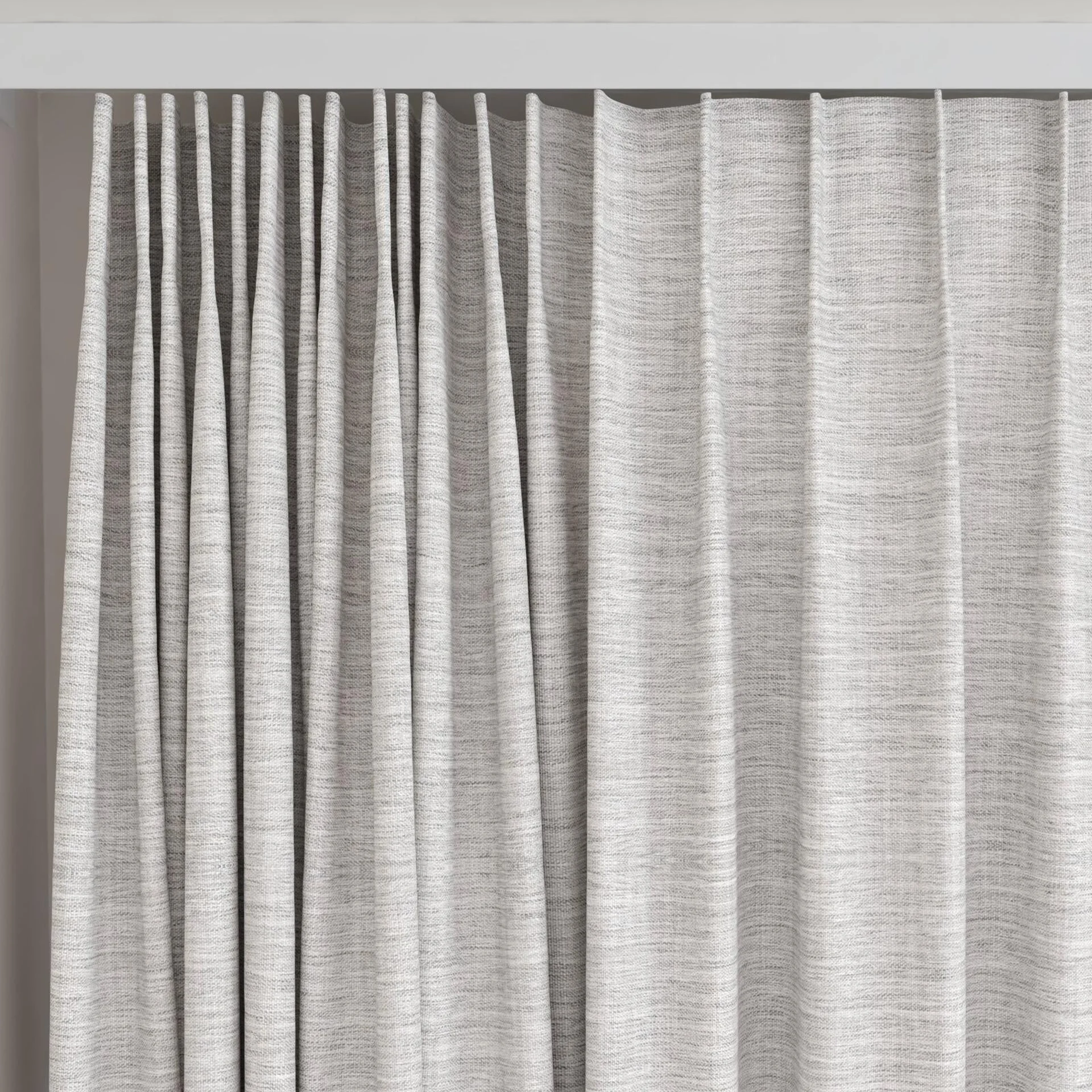 Top view of Chatham Oyster, on curtain rail