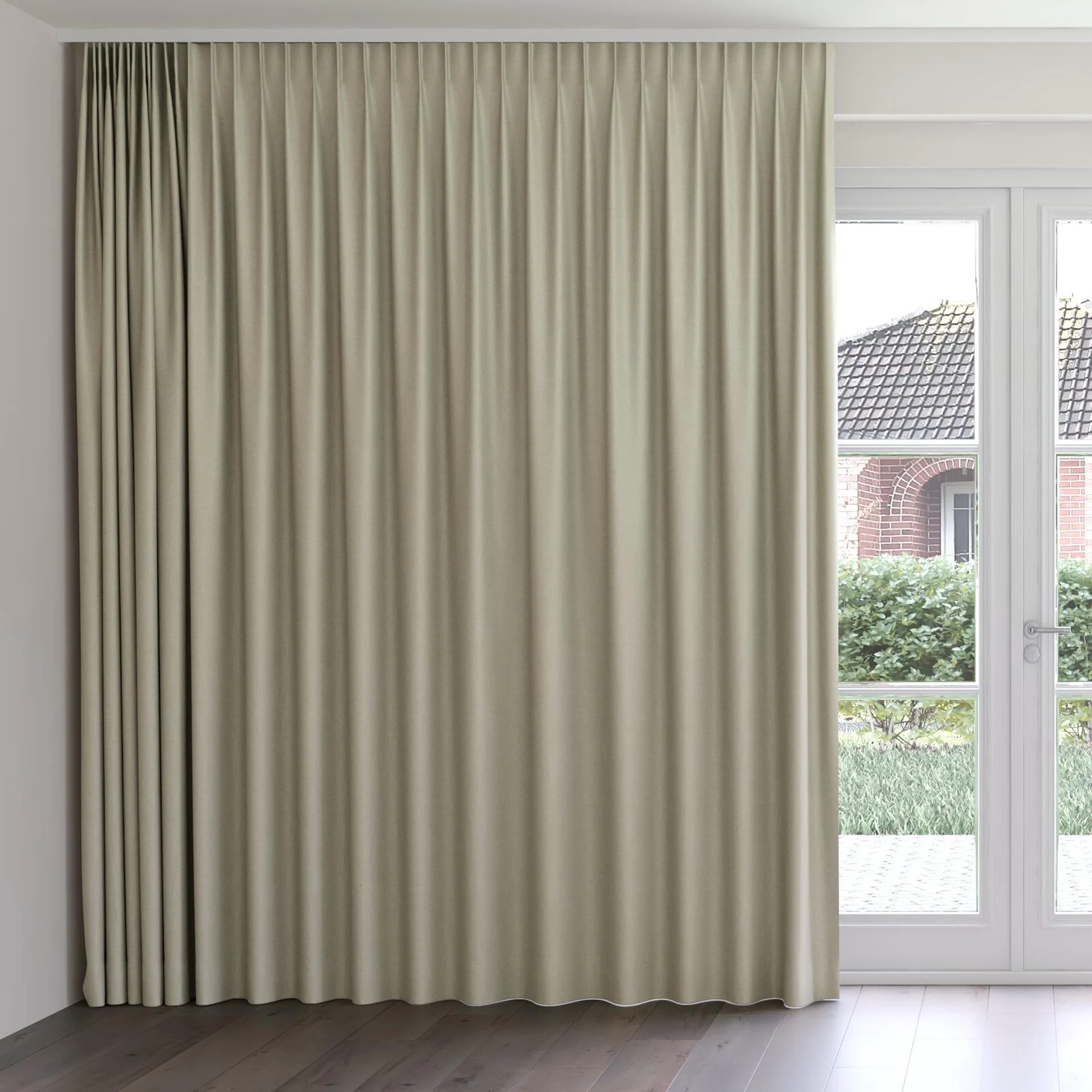 Front view of Grove Funghi, on curtain rail