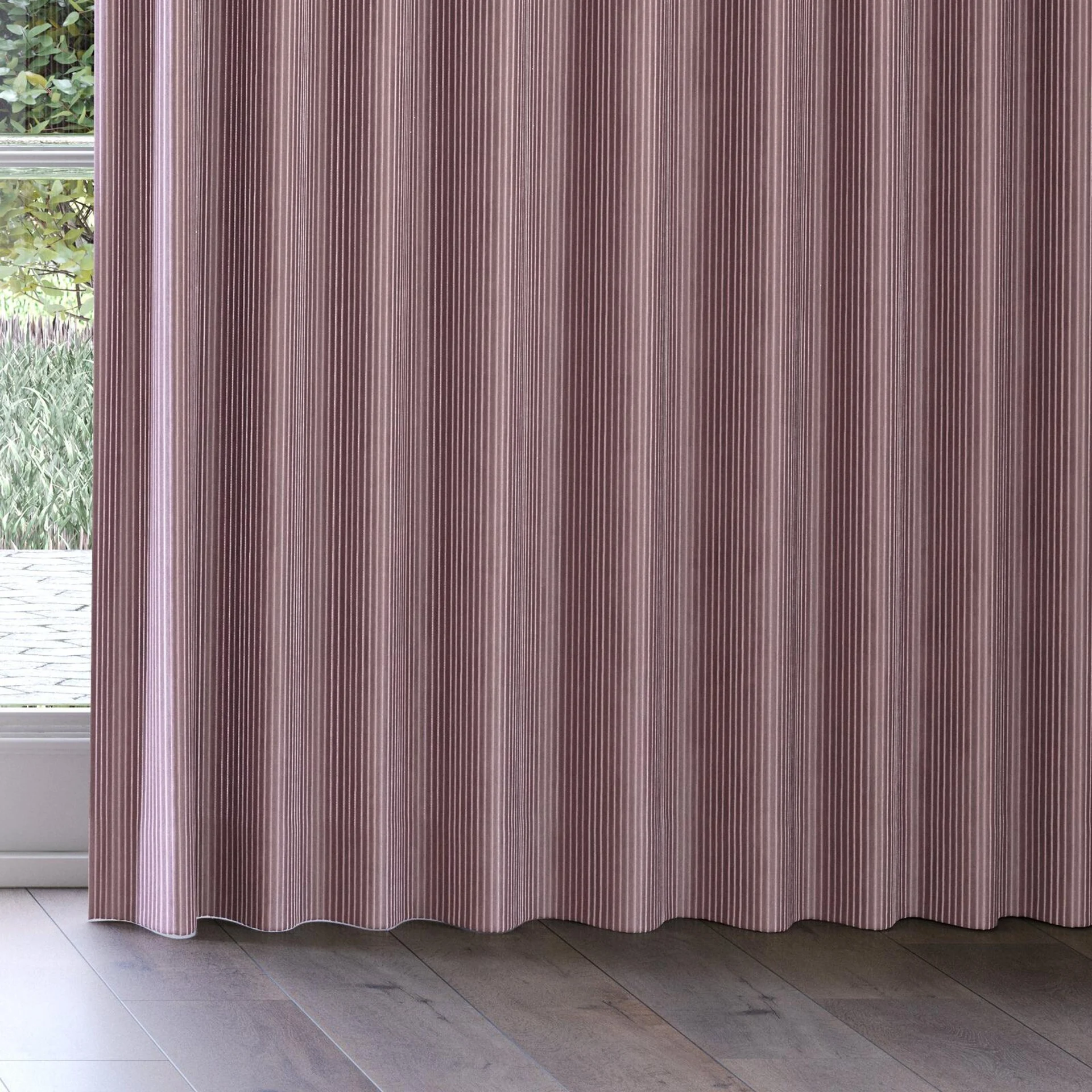 Bottom view of Embrace Bonbon, on curtain rail