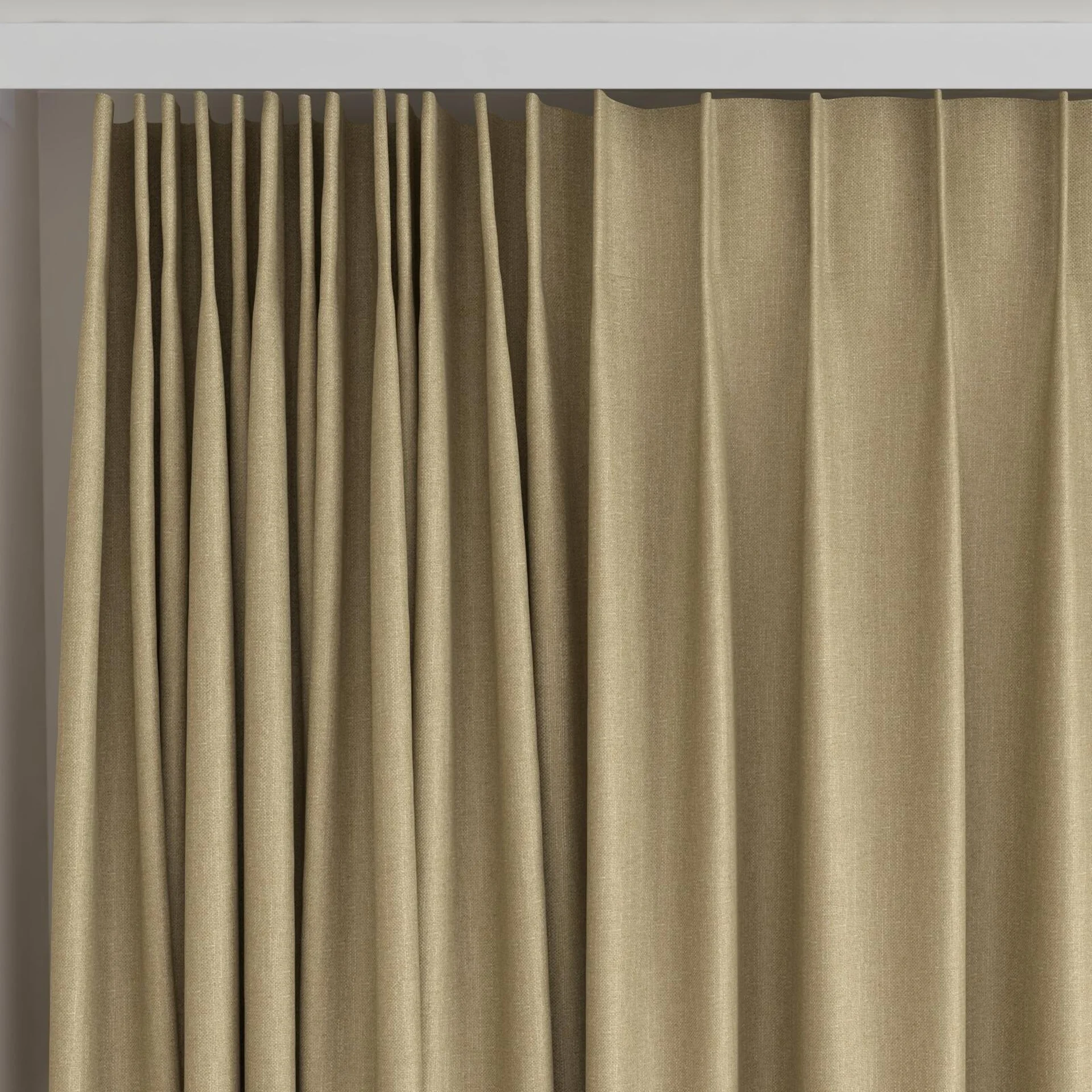 Top view of Excel Nugget, on curtain rail