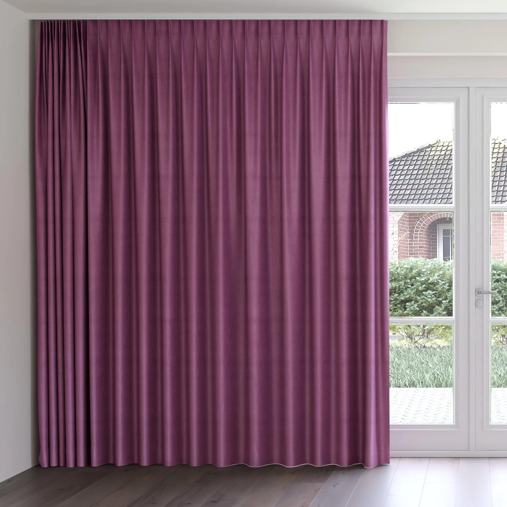 Front view of Baron Crocus, on curtain rail