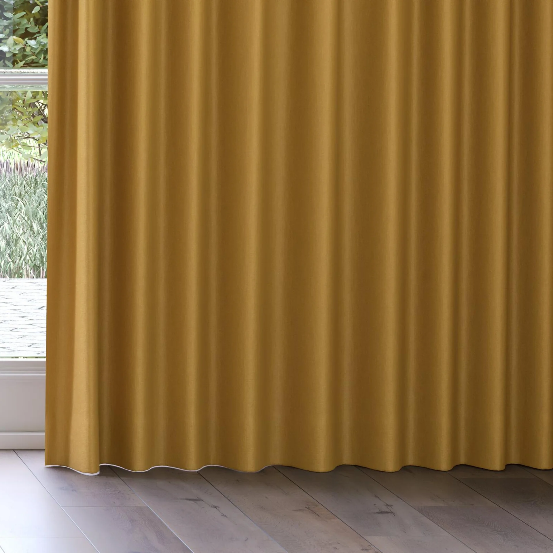 Bottom view of Eternal Citrine, on curtain rail