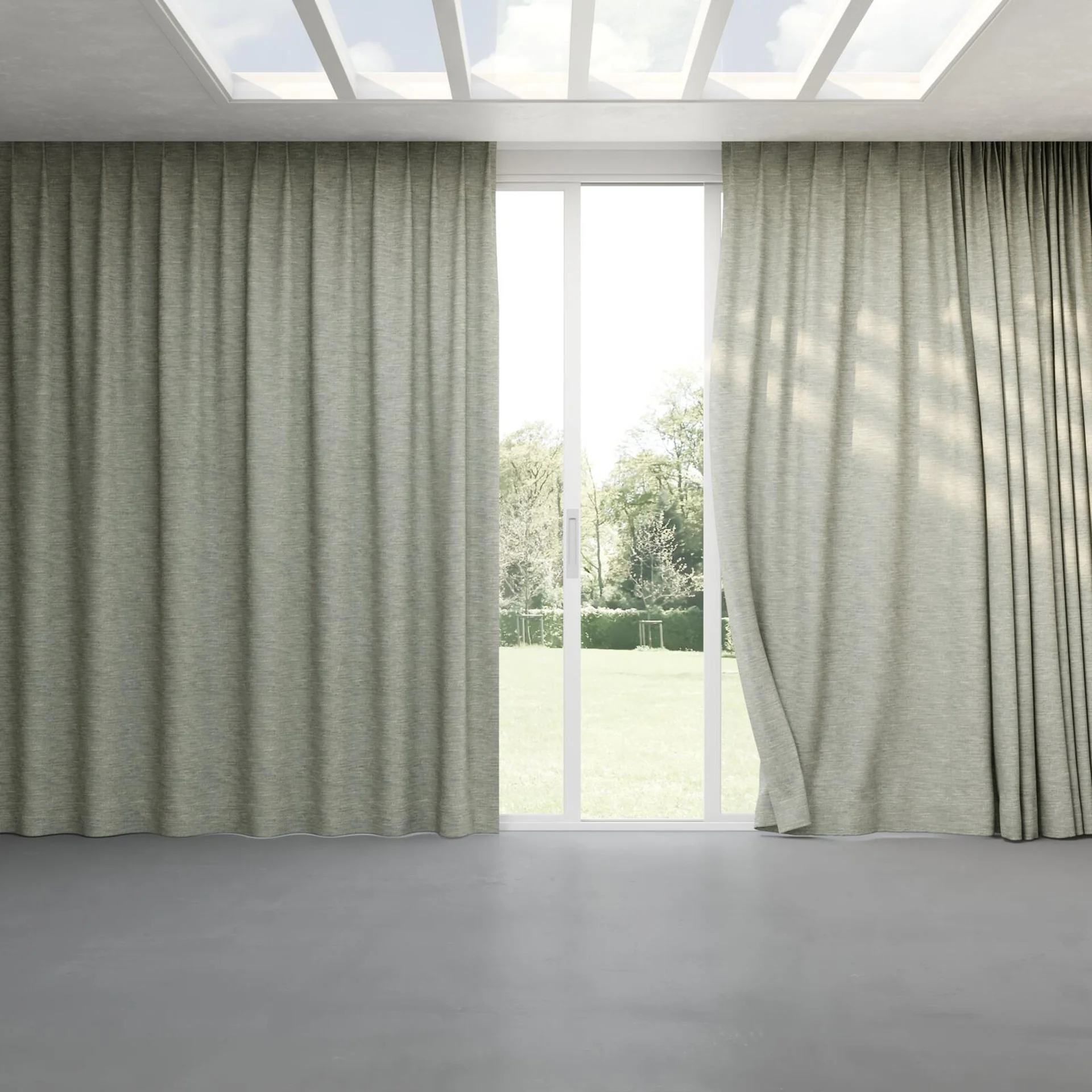 Full view of Venus Mineral, pinch pleat