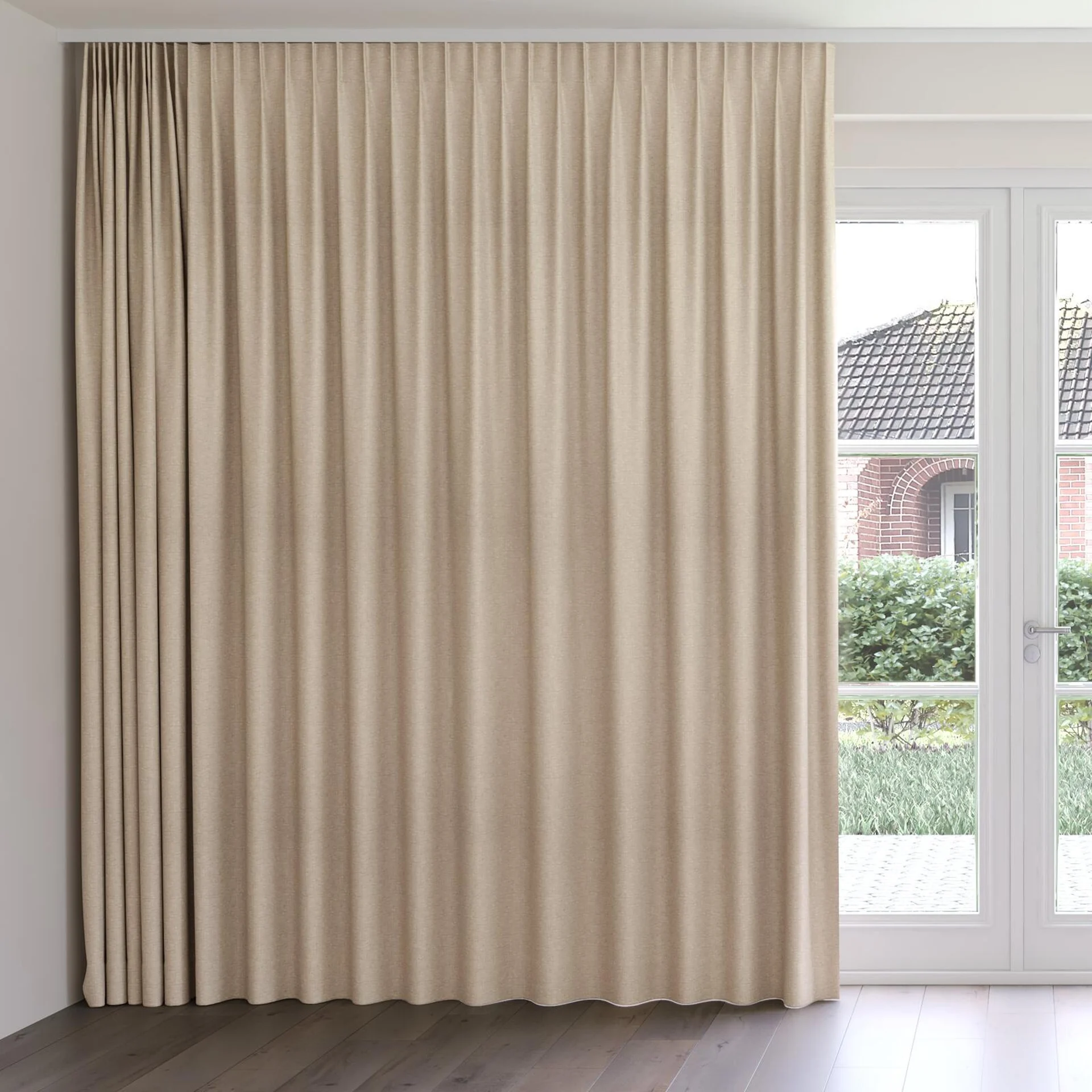 Front view of Goa Funghi, on curtain rail
