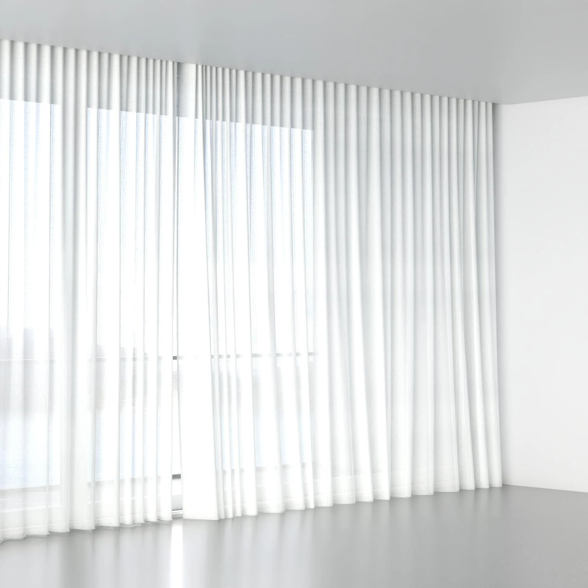 Full view of Crystal Ivory, wave pleat