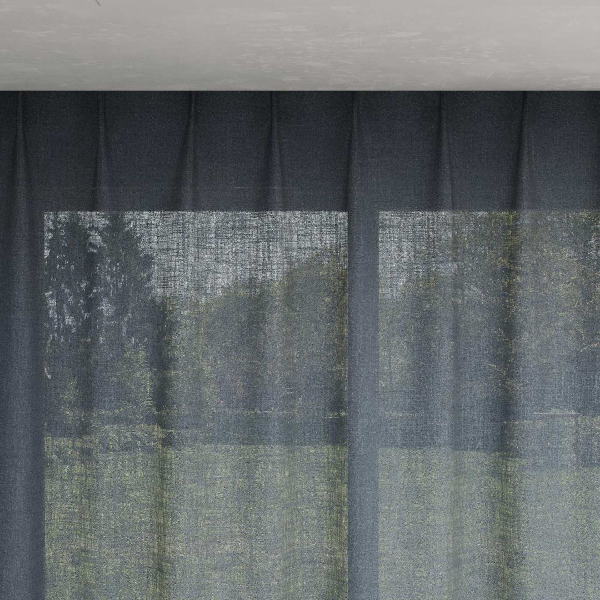 Top view of Motion Night, pinch pleat
