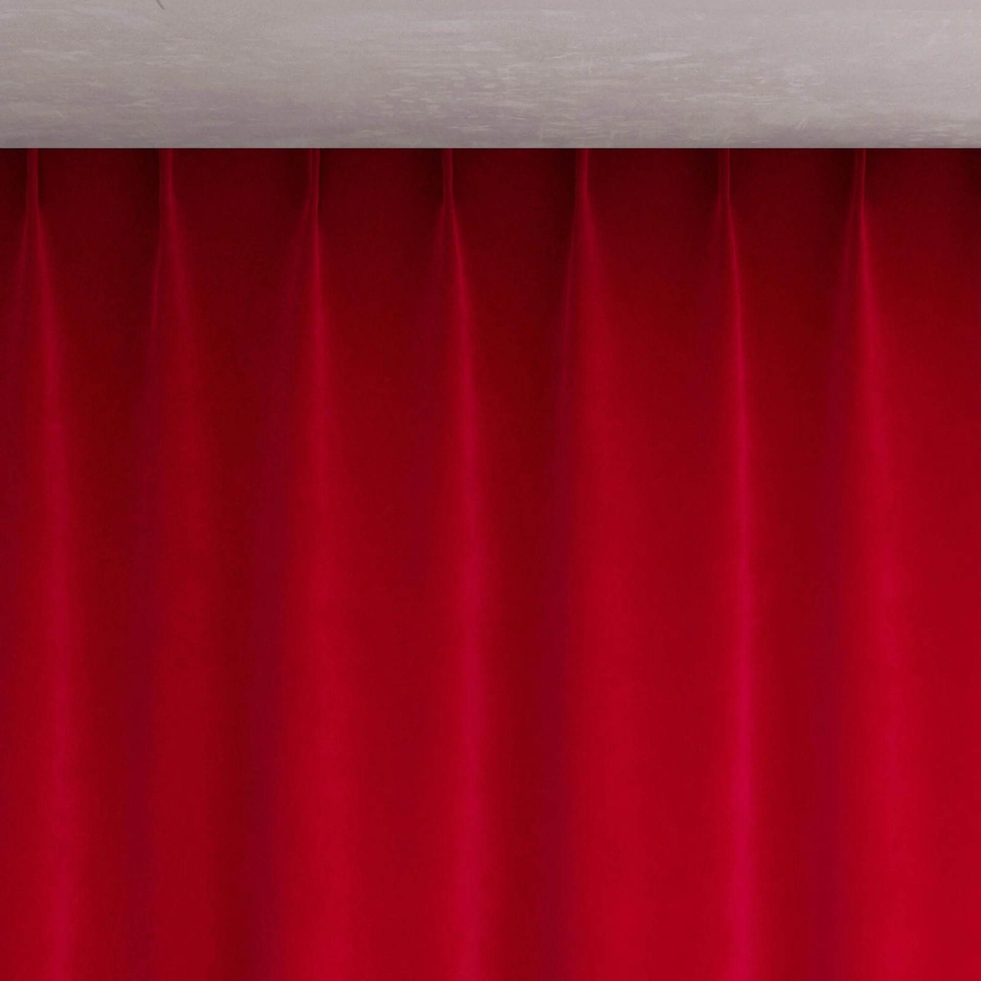 Top view of Lux Velvet Poppy 8601, pinch pleat