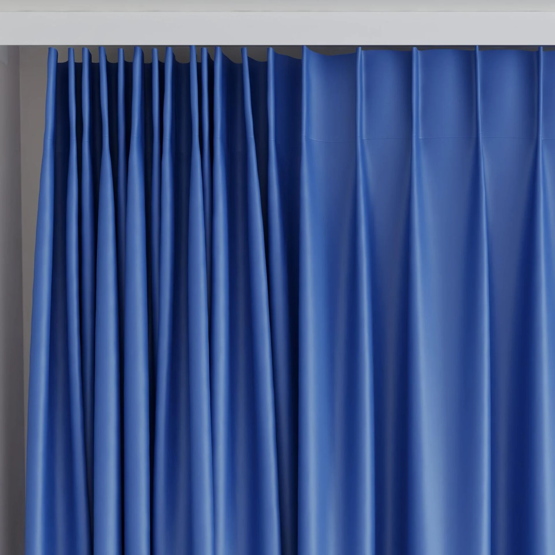 Top view of Blockbuster Cobalt, on curtain rail
