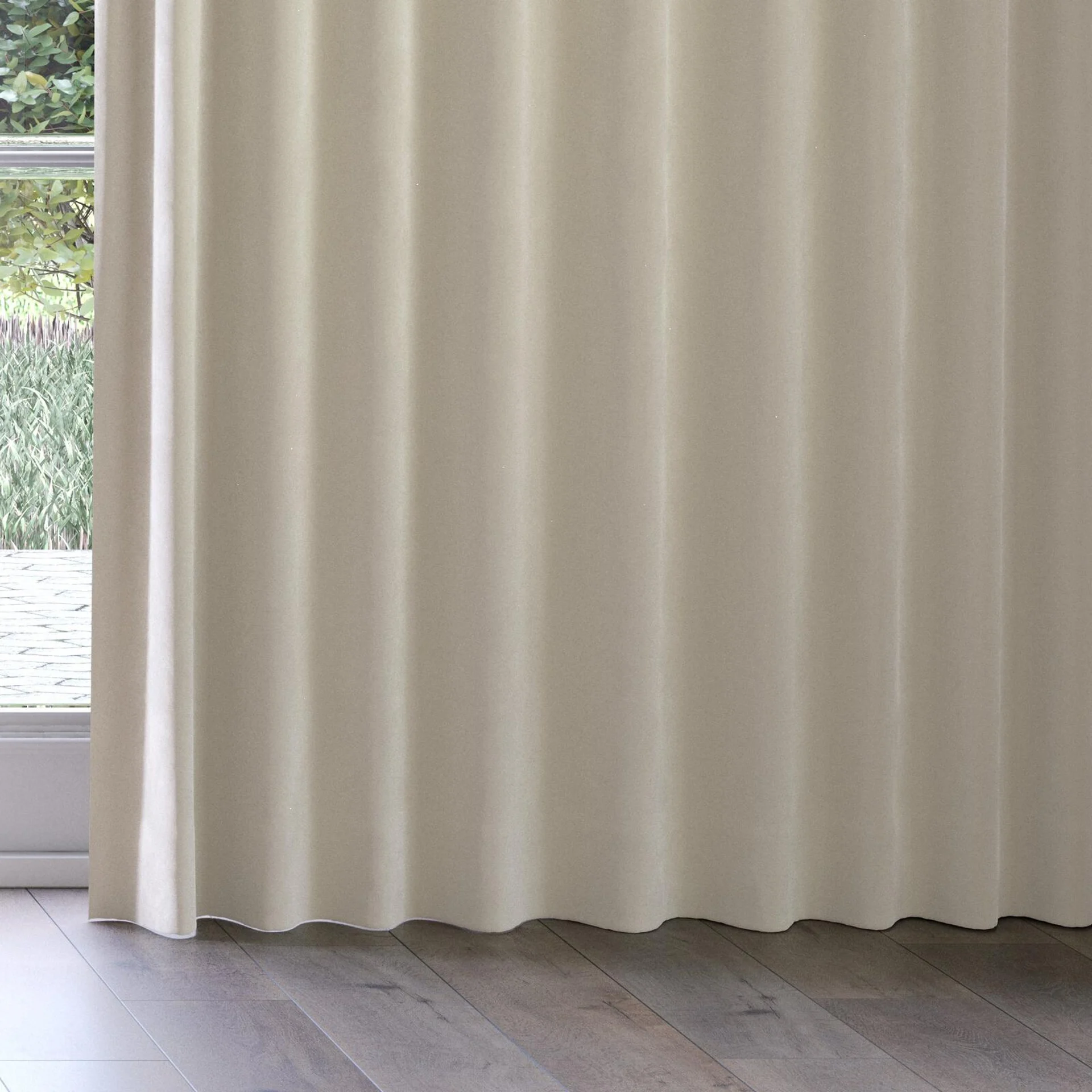 Bottom view of Verbier Sesame, on curtain rail