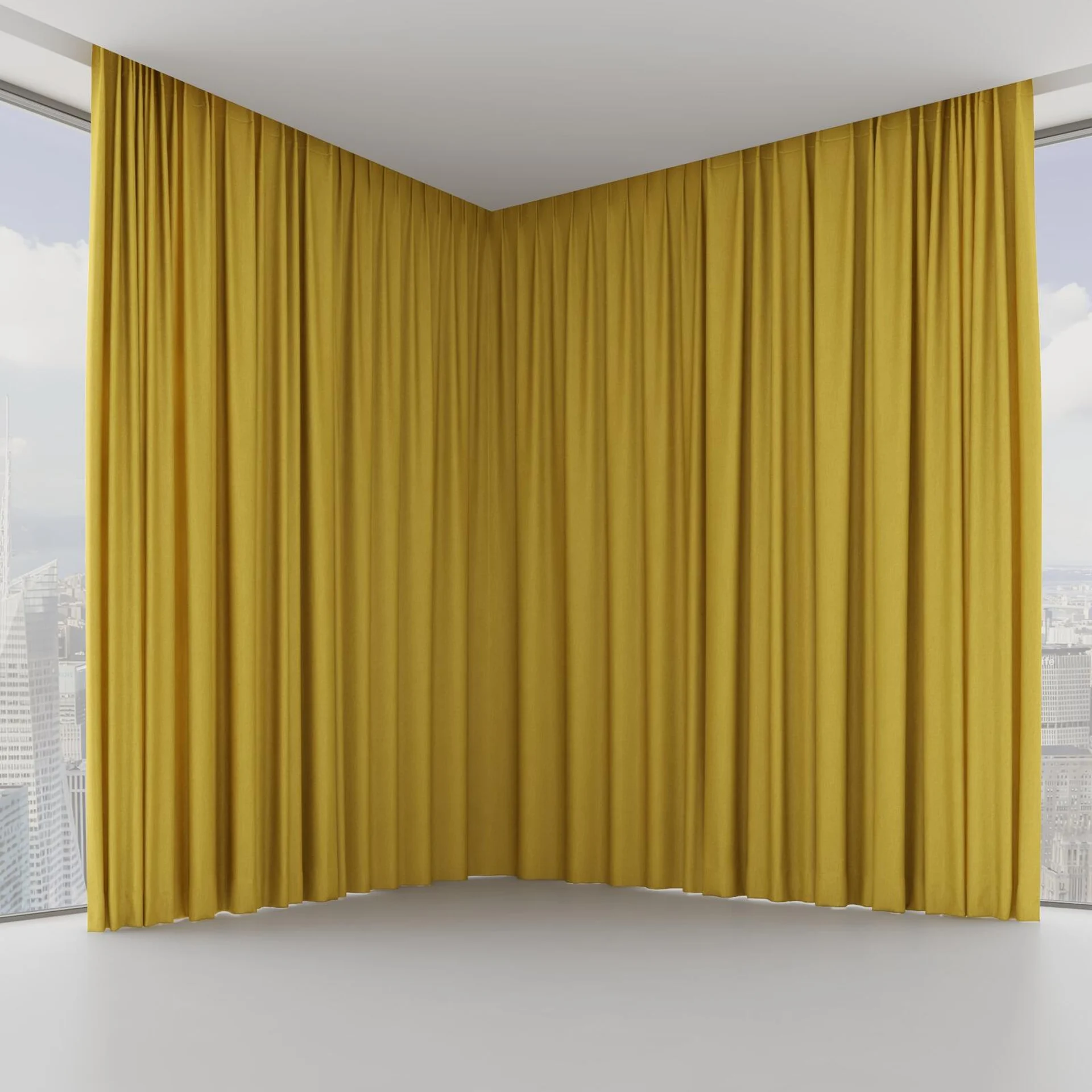 Front view of Kidglove Gold, on hidden rail