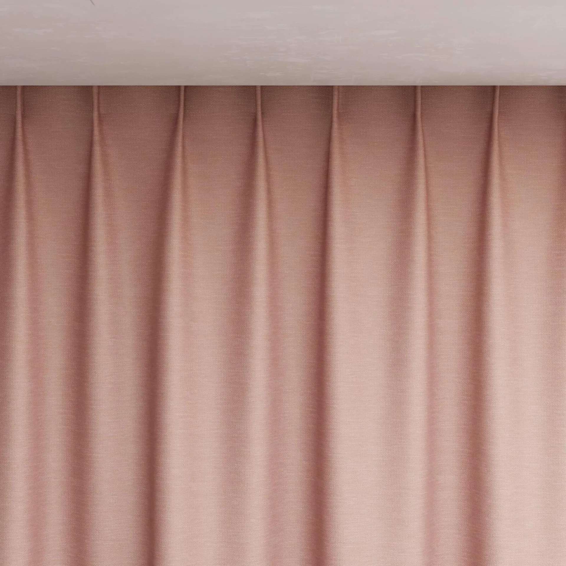 Top view of Colourwash Eco Orchid, pinch pleat