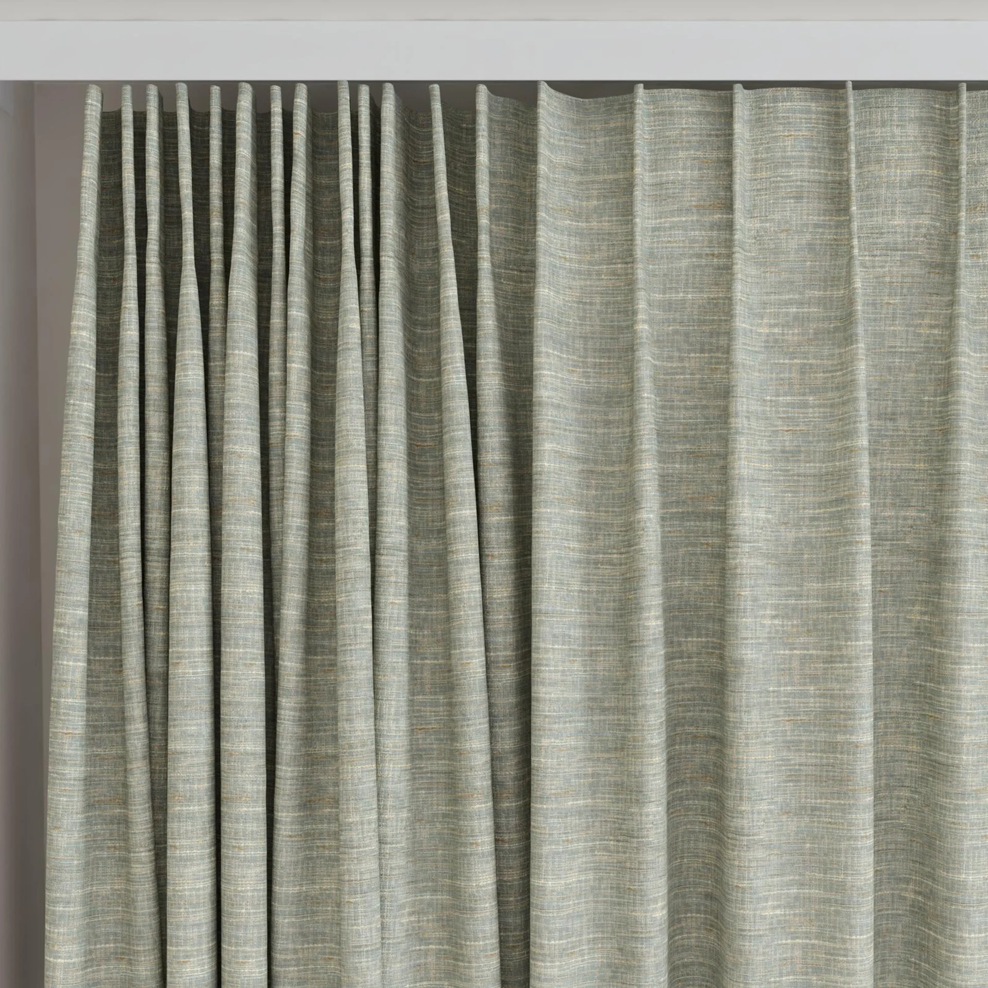 Top view of Venus Duckegg, on curtain rail