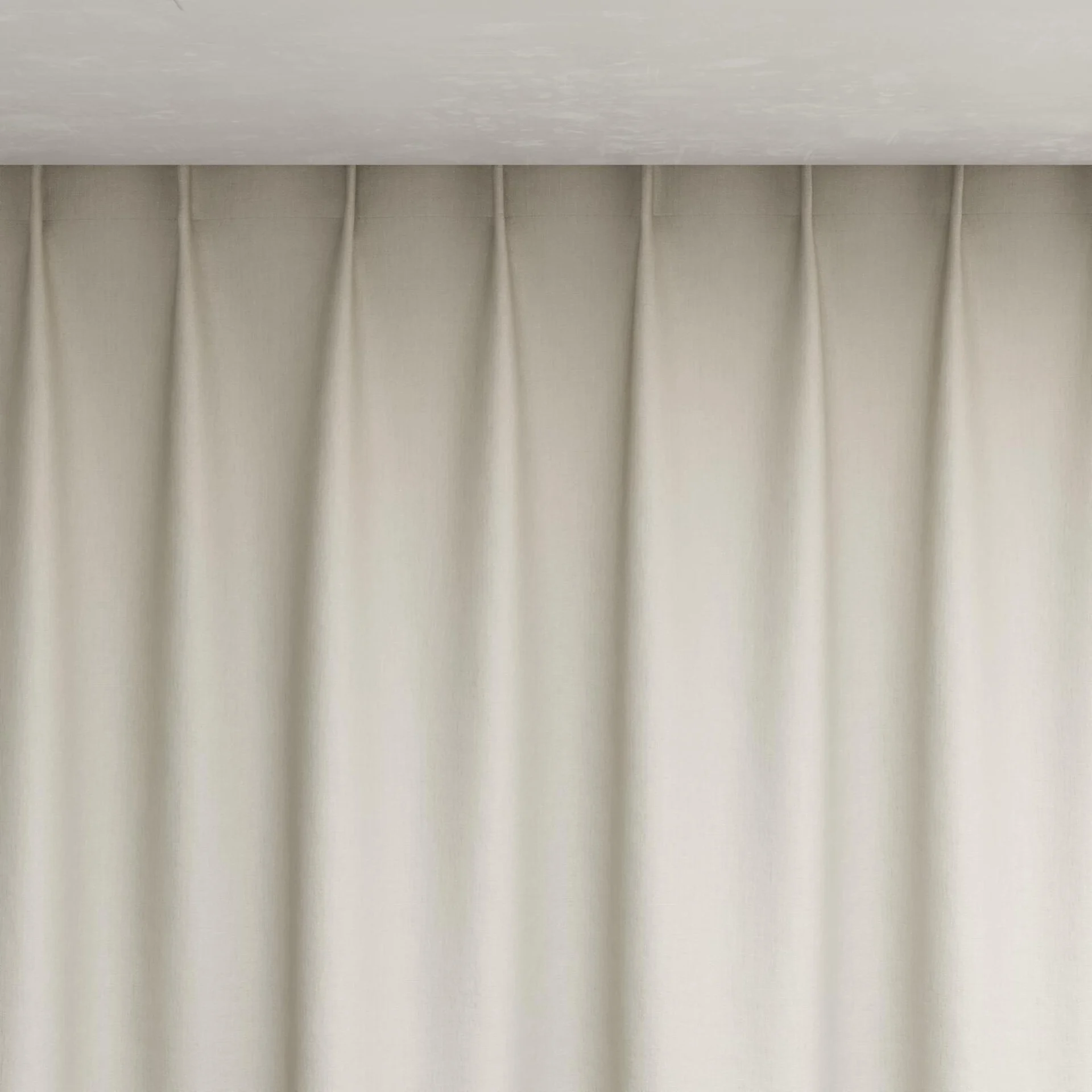 Top view of Eternal Oyster, pinch pleat