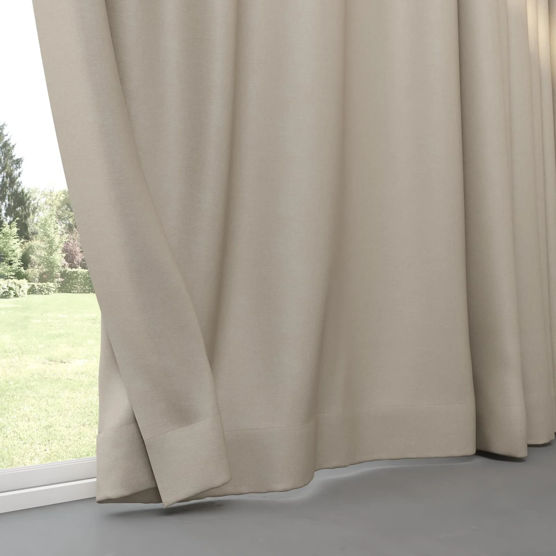 Bottom view of Infinite Nude, pinch pleat