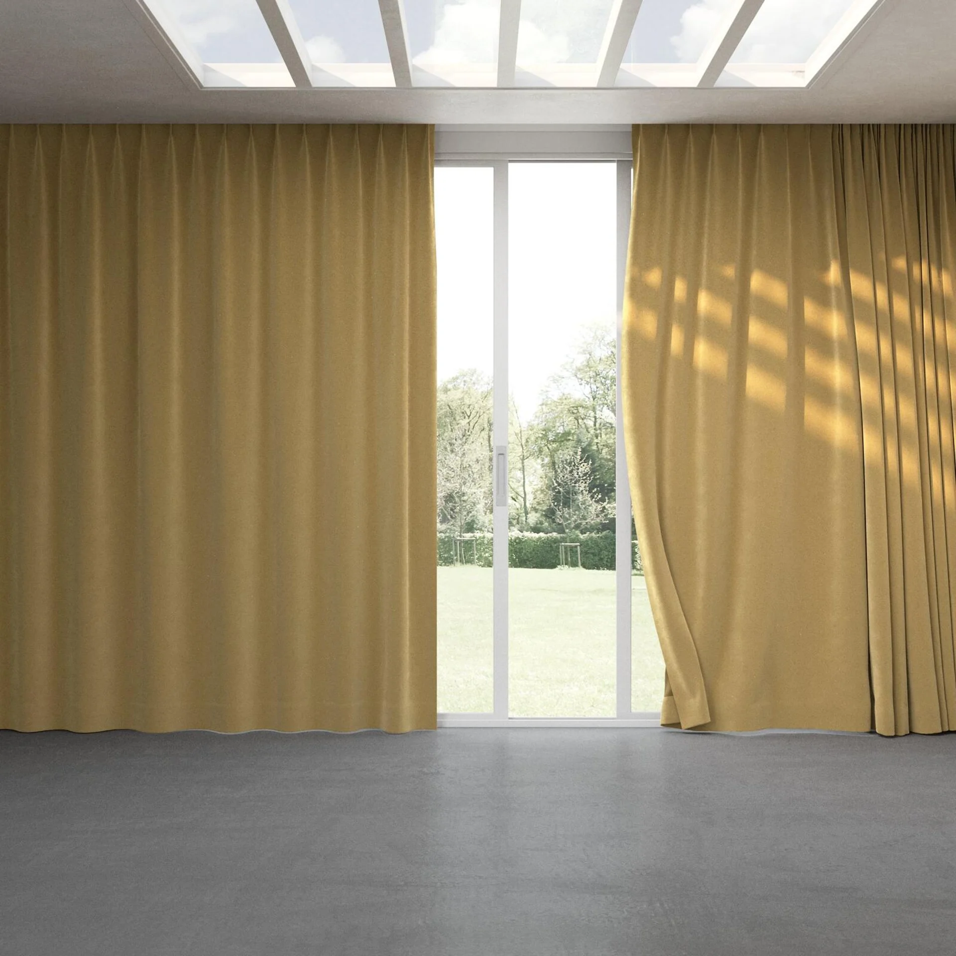 Full view of Verbier Camel, pinch pleat