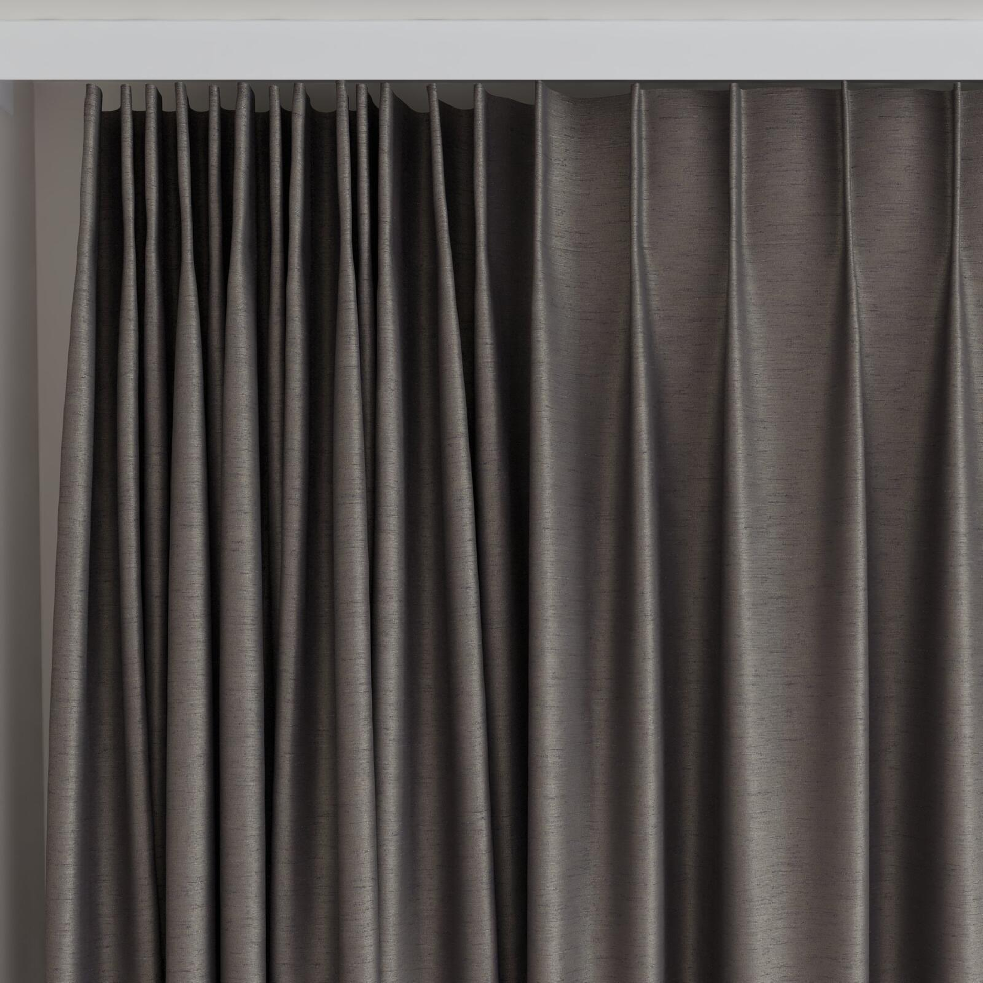 Top view of Silk Road Truffle, on curtain rail