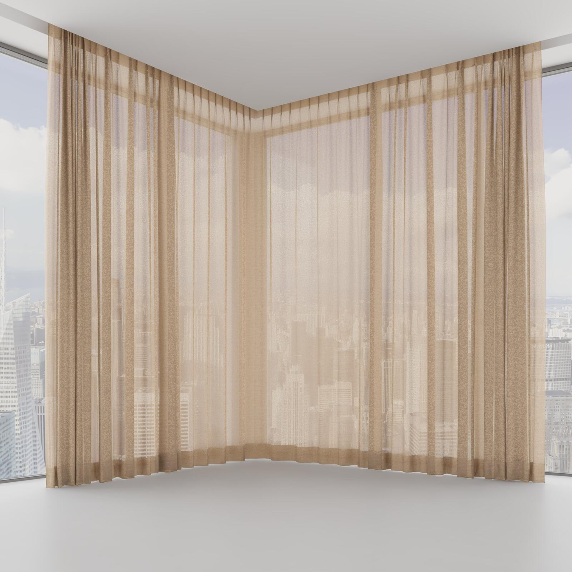 Front view of Revel Caramel, on hidden rail