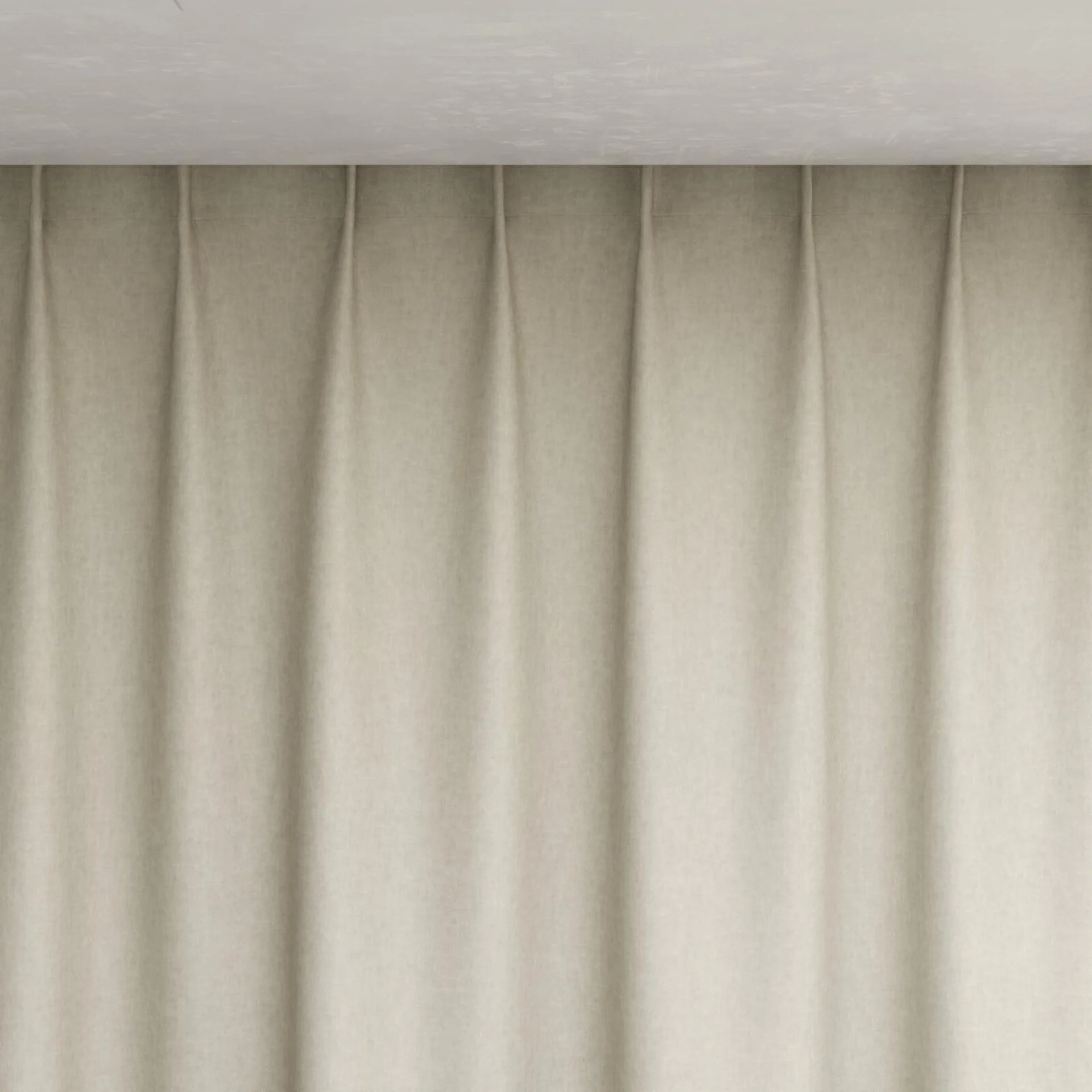 Top view of Hometown Linen, pinch pleat