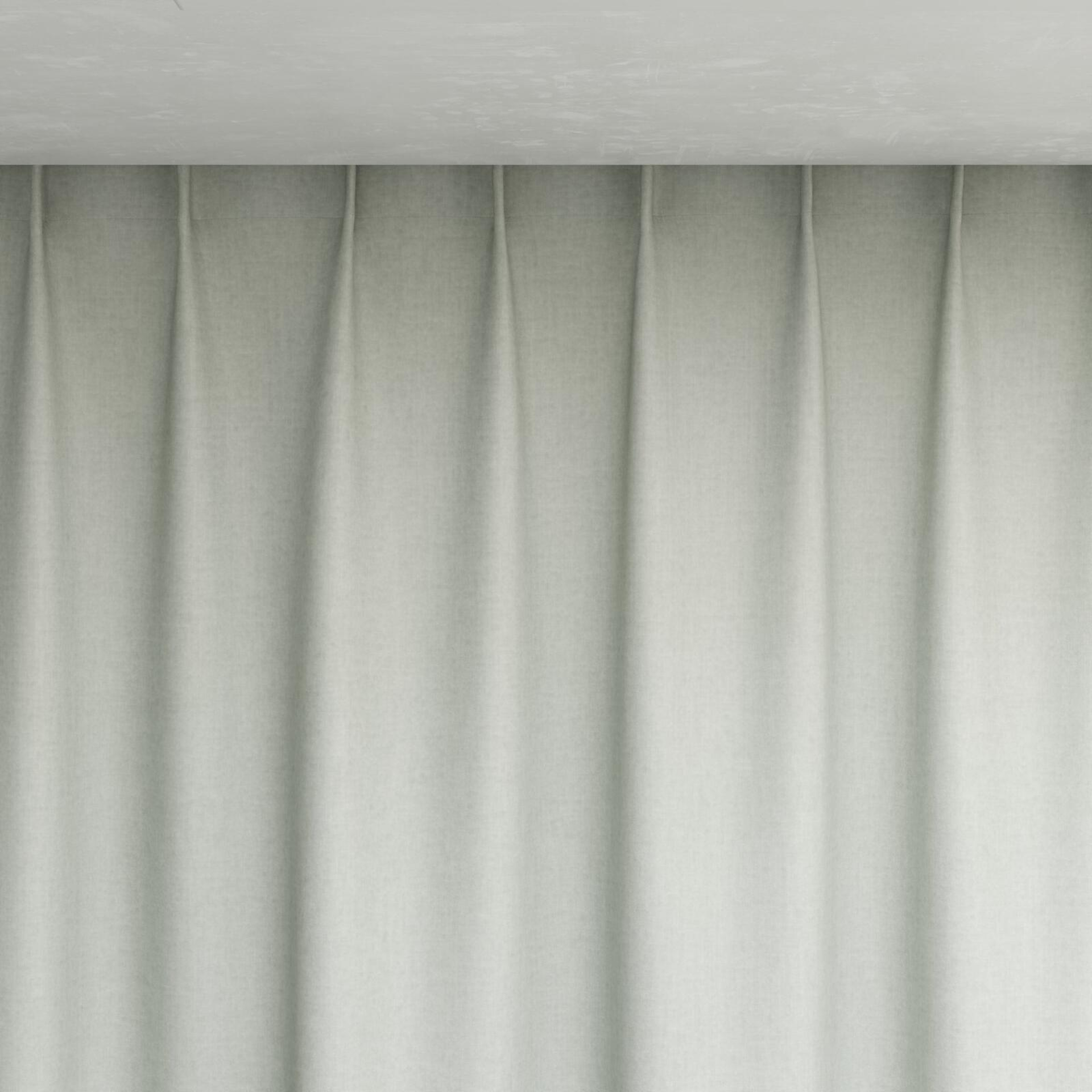 Top view of Cushy Silver, pinch pleat