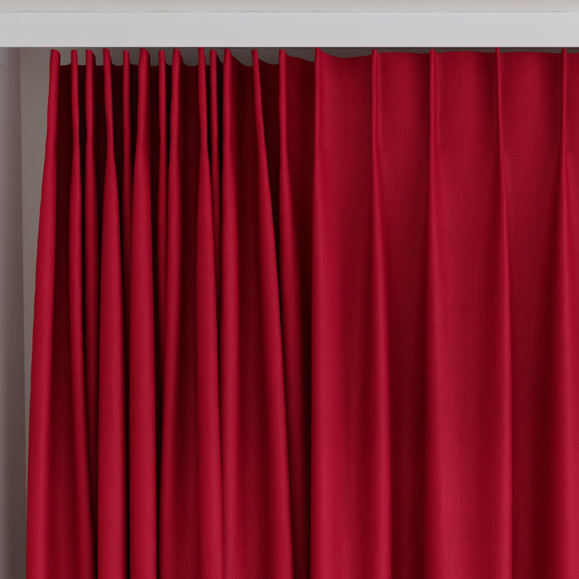 Top view of Lexicon Claret, on curtain rail