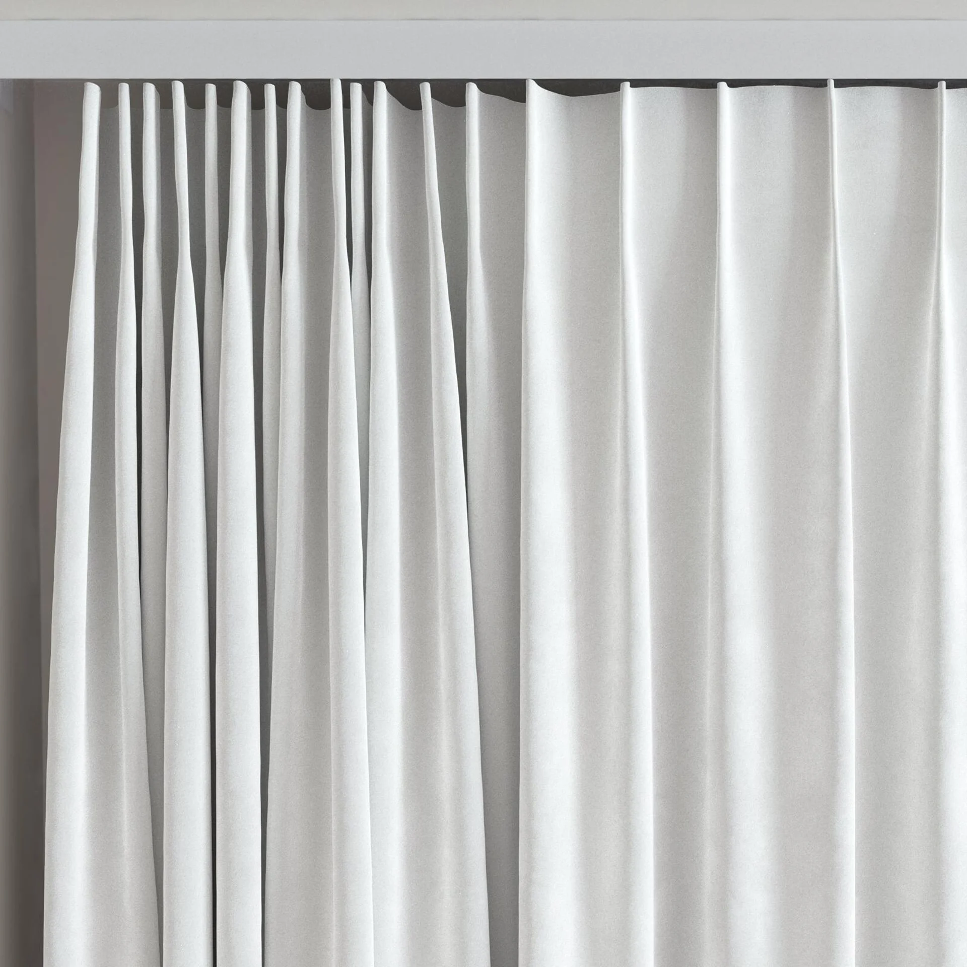 Top view of Verbier Snowflake, on curtain rail