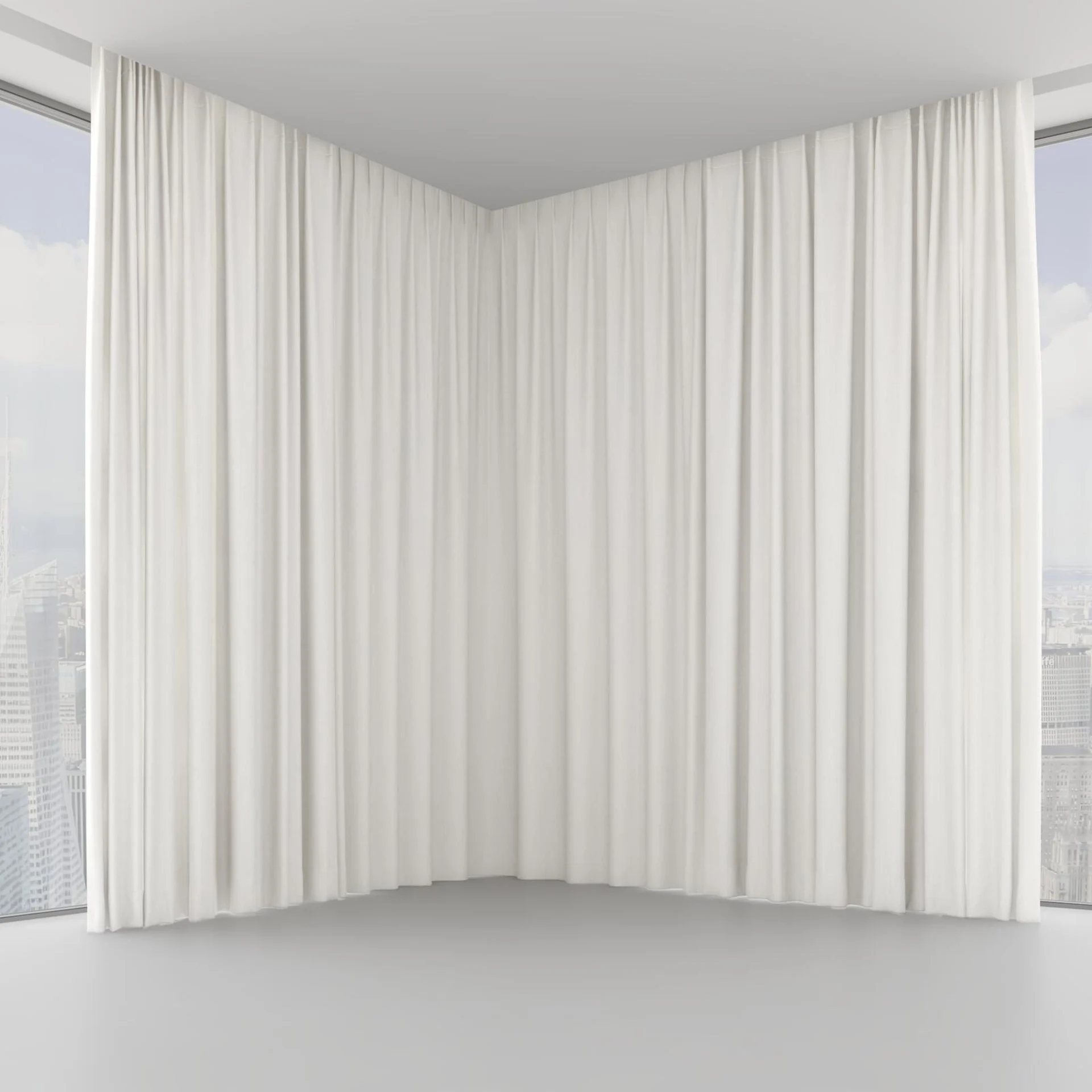 Front view of Cordoba Ivory, on hidden rail
