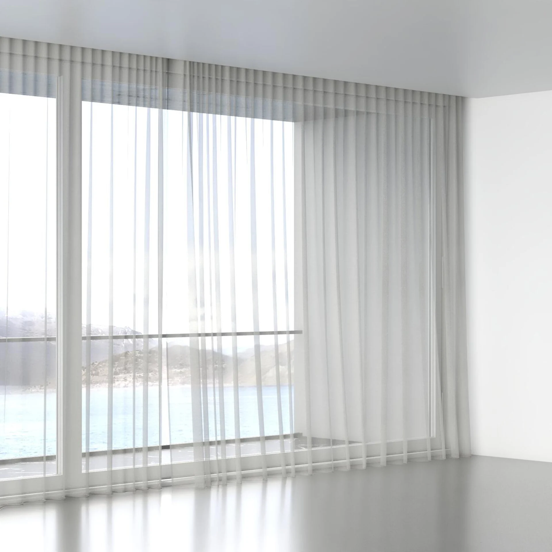Full view of Audiance Silver, wave pleat