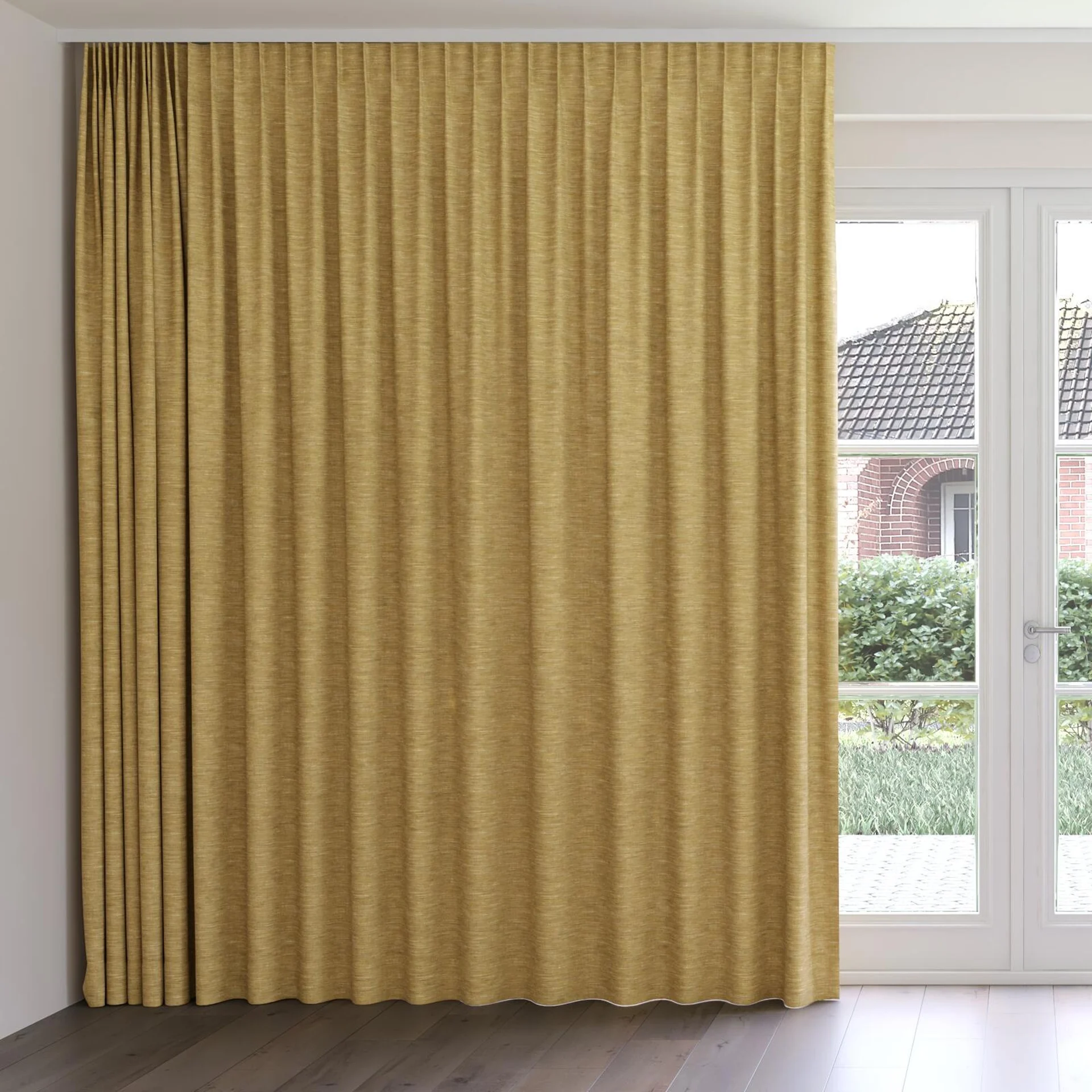 Front view of Venus Dijon, on curtain rail