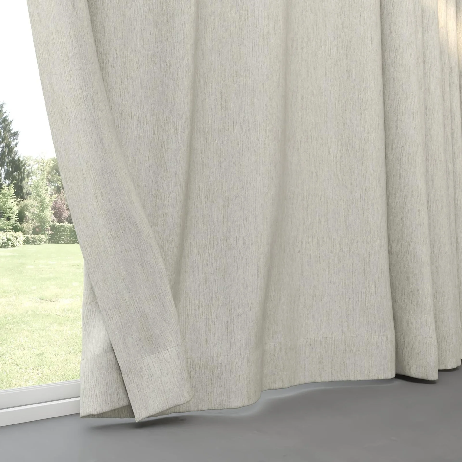 Bottom view of Corona Nougat, pinch pleat