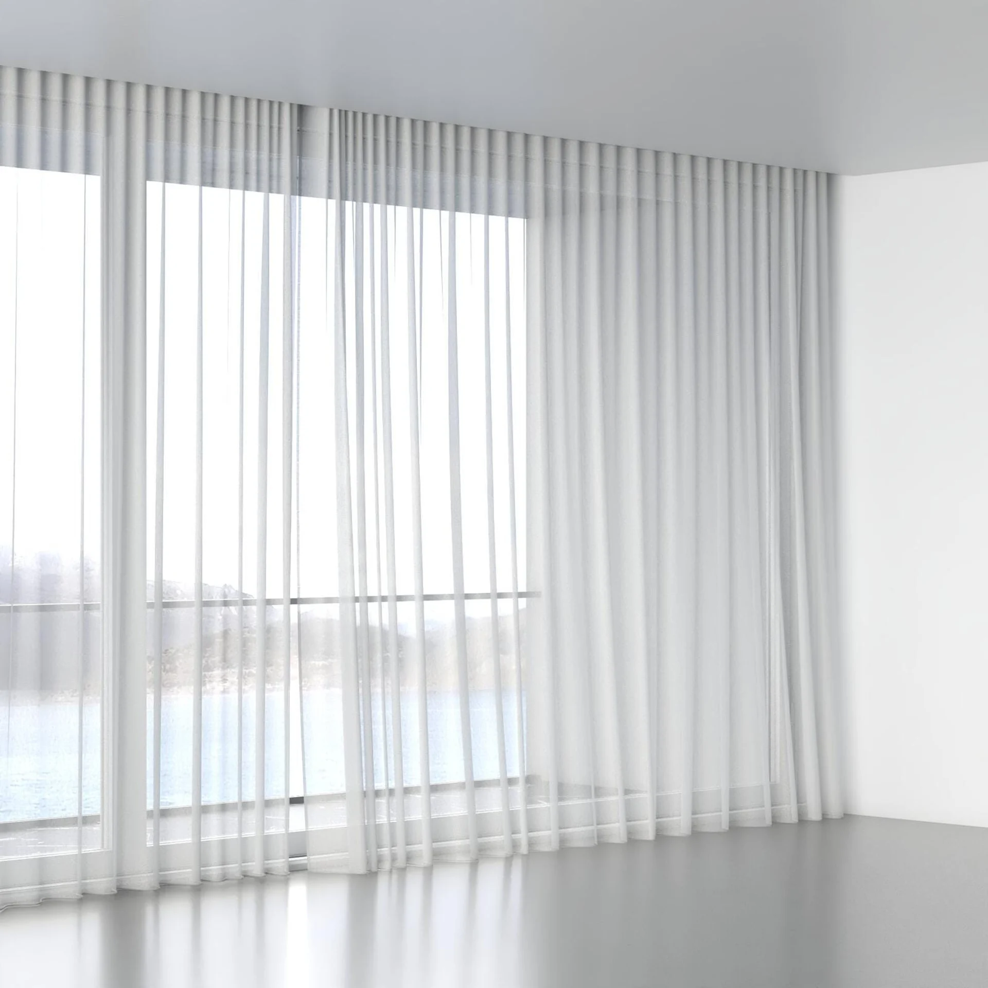 Full view of Malaga Stone, wave pleat