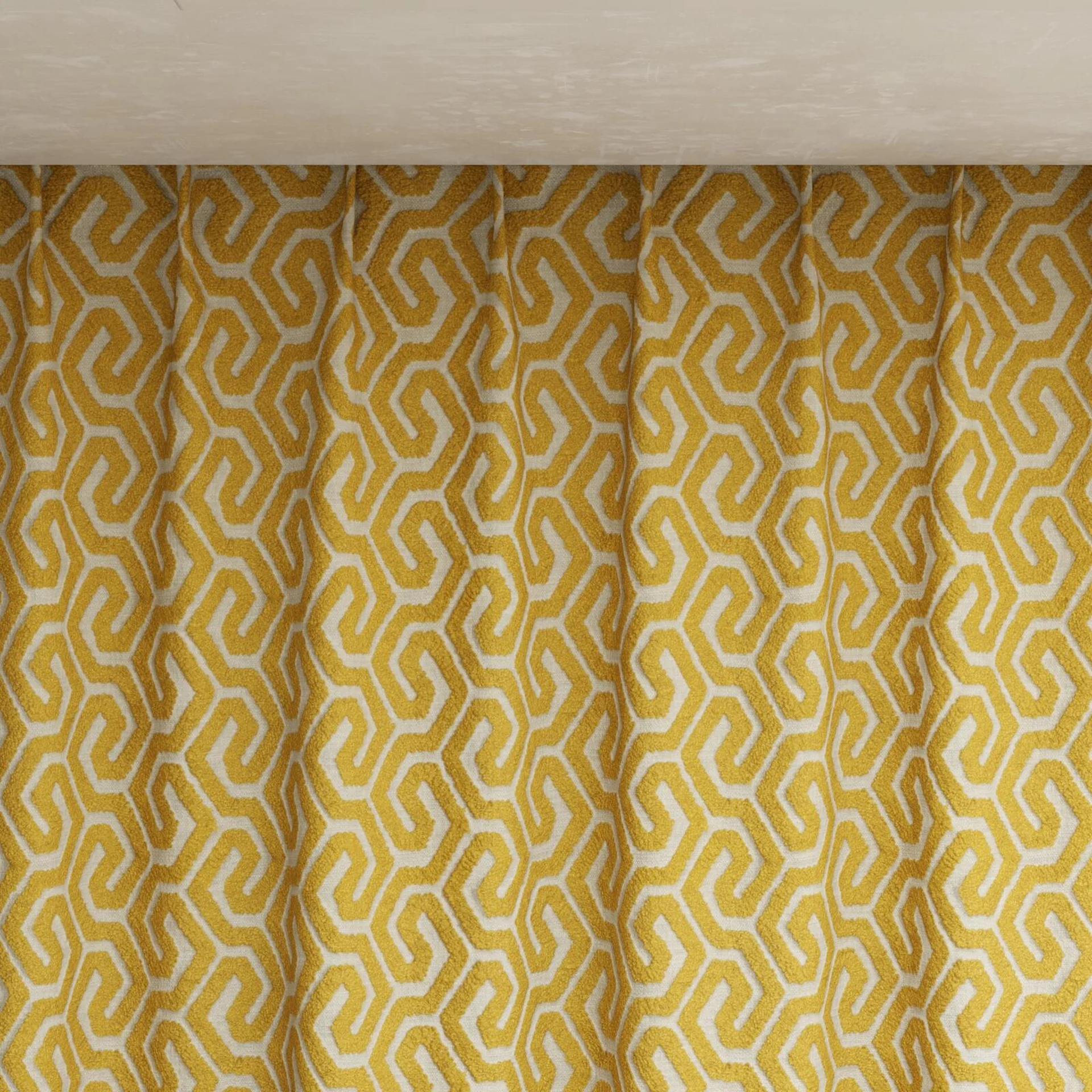 Top view of Comdeca Gold, pinch pleat