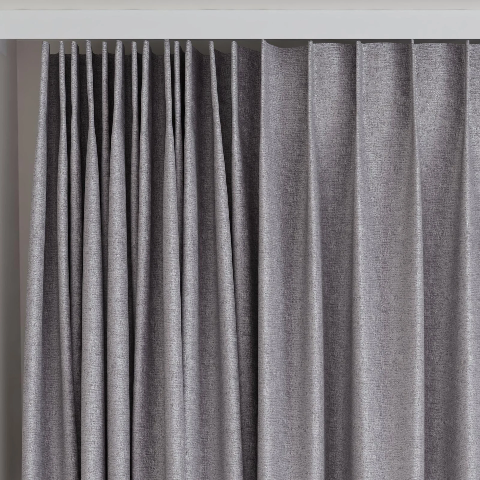 Top view of Monsieur Shark, on curtain rail