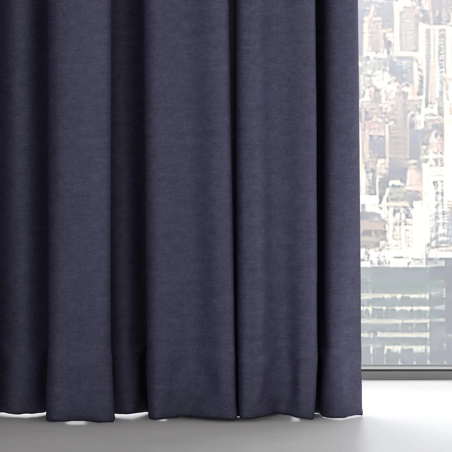 Bottom view of Colourwash Navy, on hidden rail