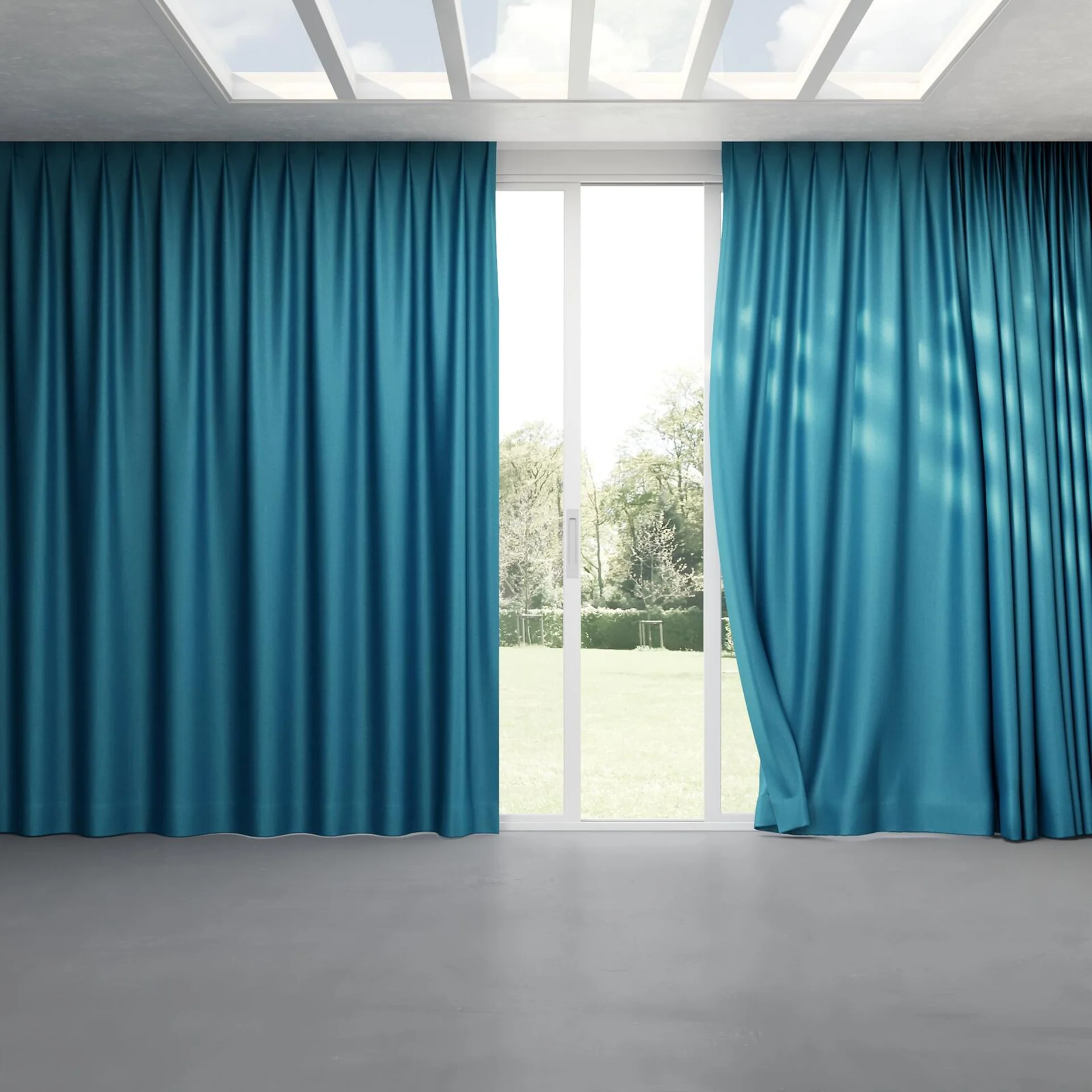 Full view of Matrix Curacao, pinch pleat