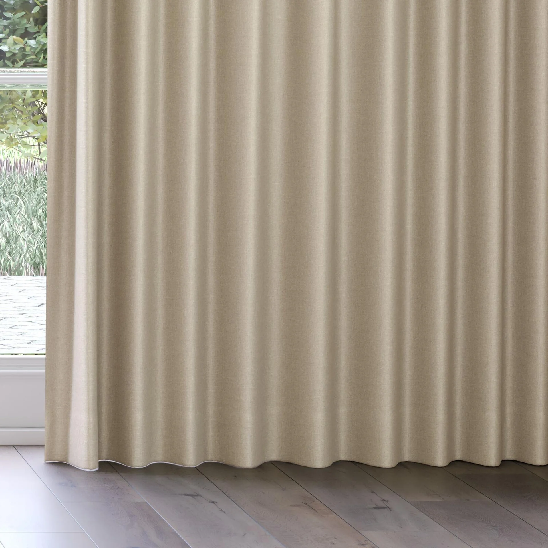 Bottom view of Jupiter Earth, on curtain rail