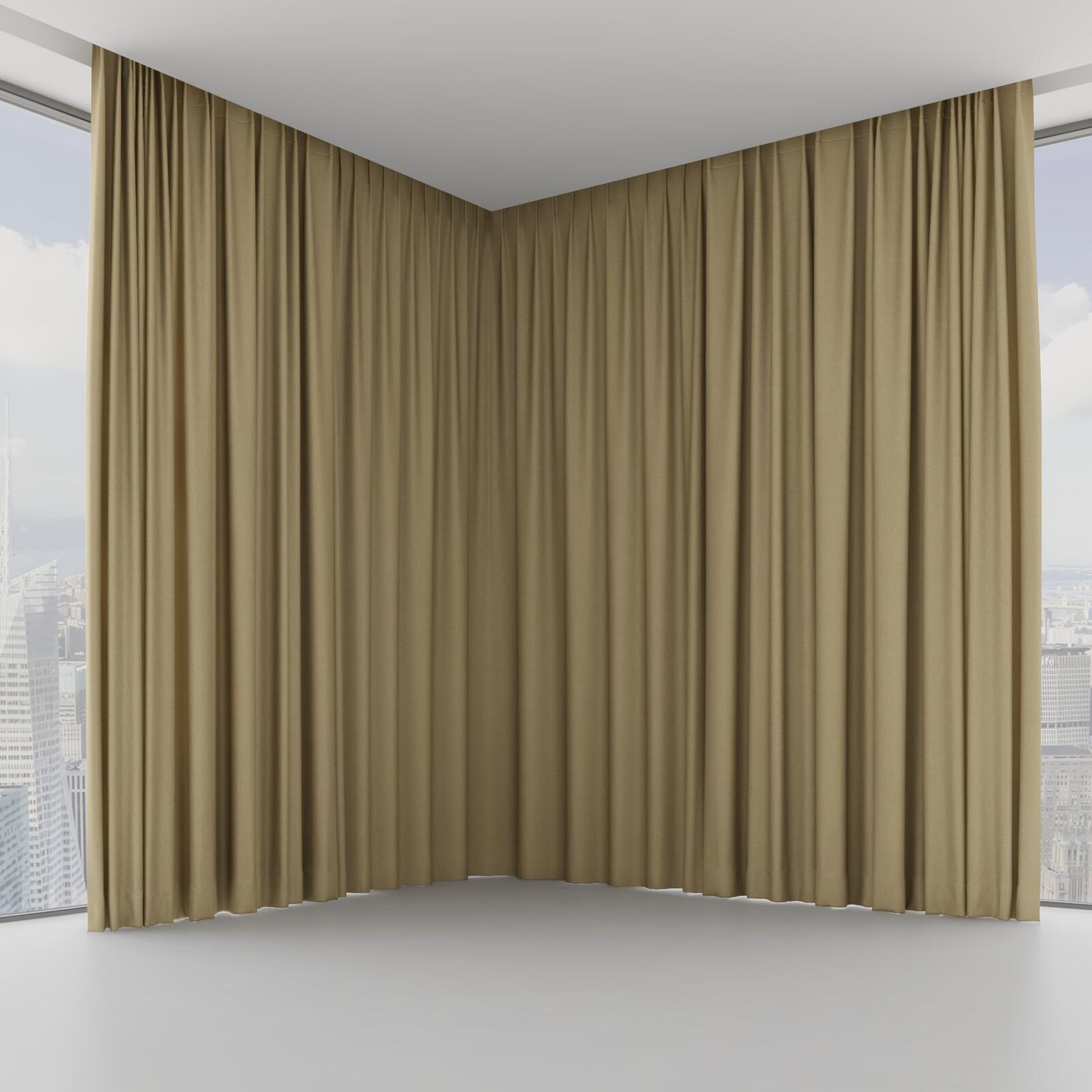 Front view of Woolly/Woolen Seagrass, on hidden rail