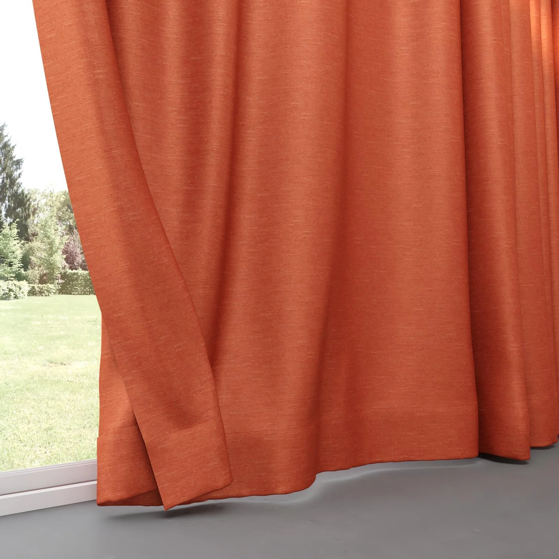 Bottom view of Provence Pumpkin, pinch pleat