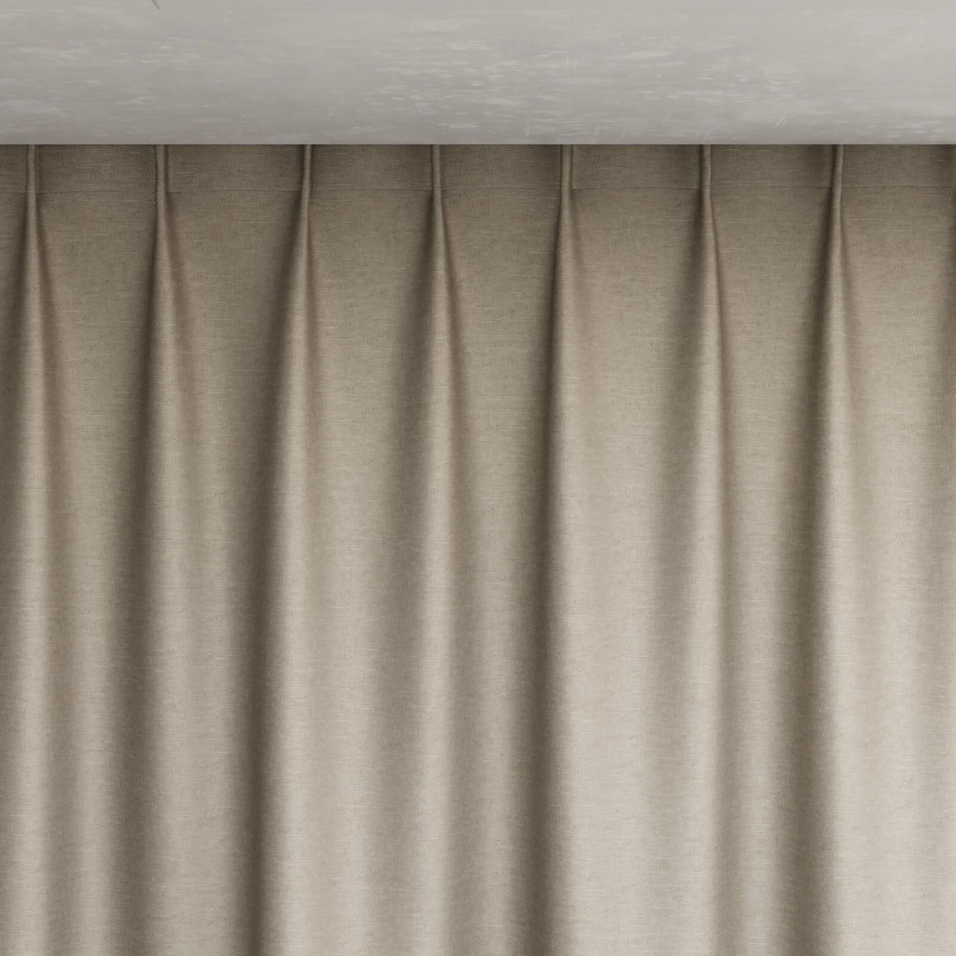 Top view of Provence Flax, pinch pleat