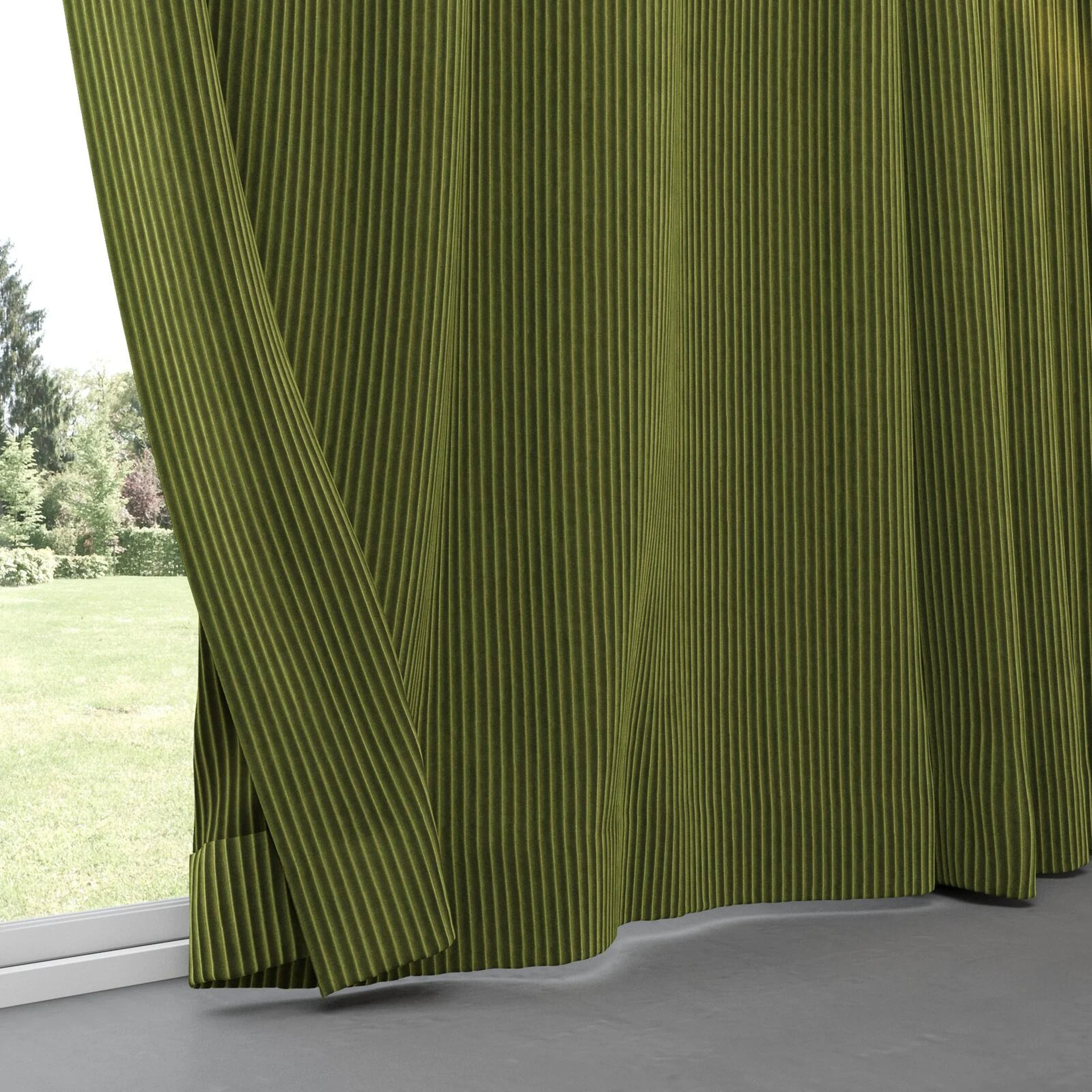 Bottom view of Embrace Camouflage, pinch pleat