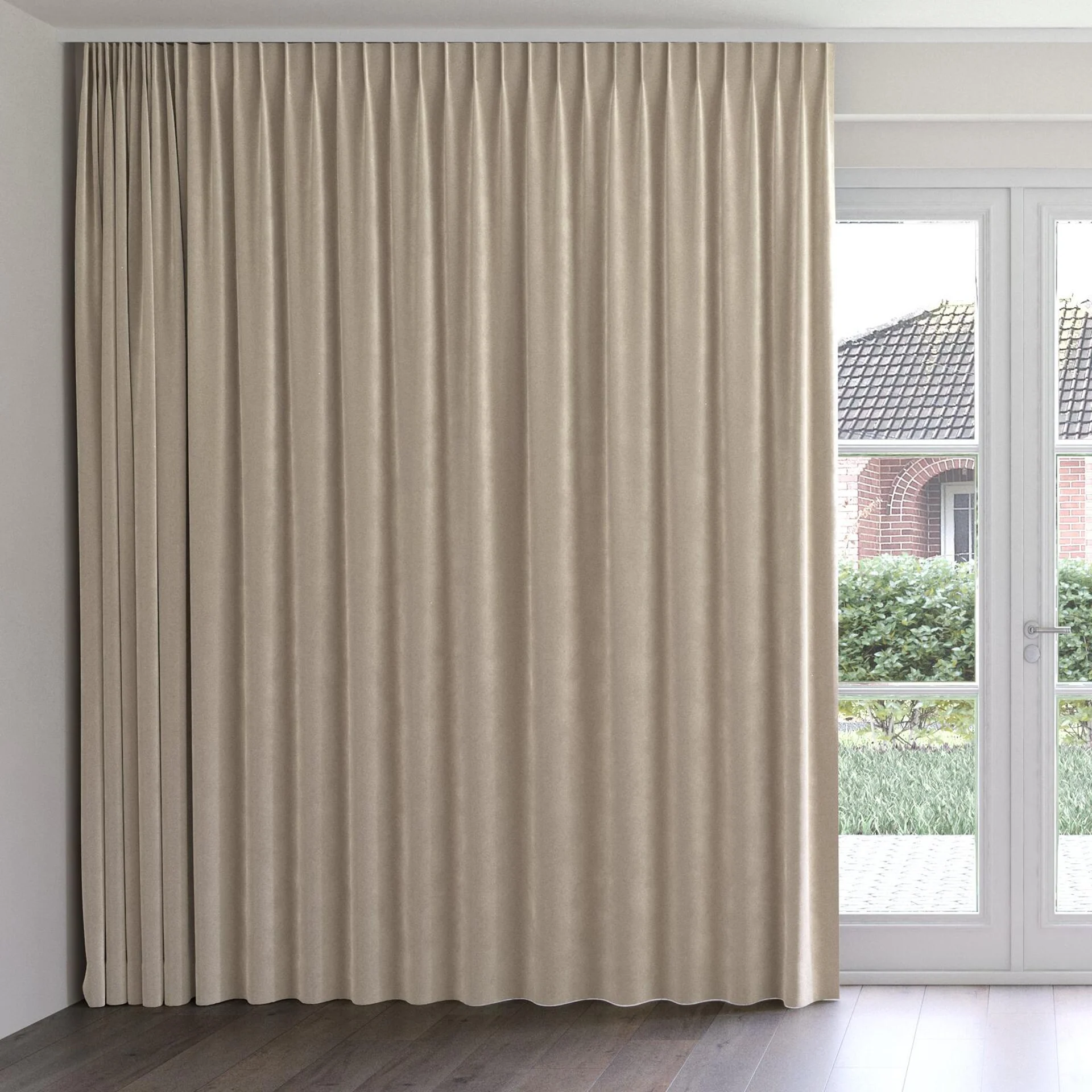 Front view of Moon Stone, on curtain rail